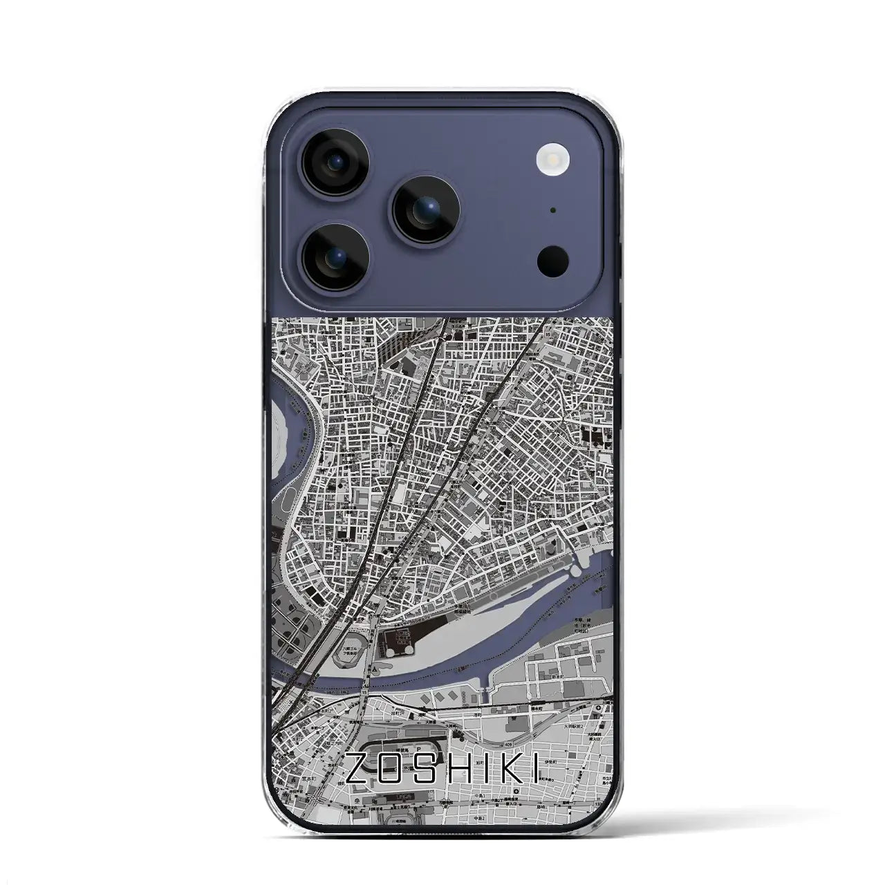 【雑色(東京都)】地図柄iPhoneケース(クリアタイプ)