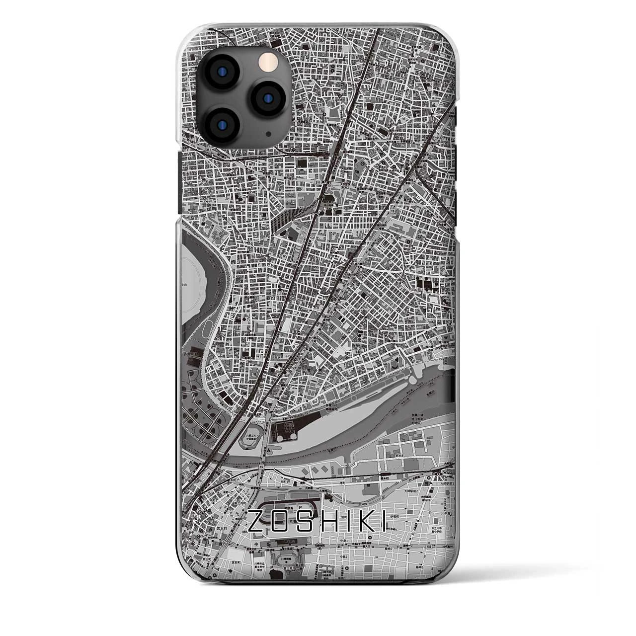 【雑色(東京都)】地図柄iPhoneケース(クリアタイプ)