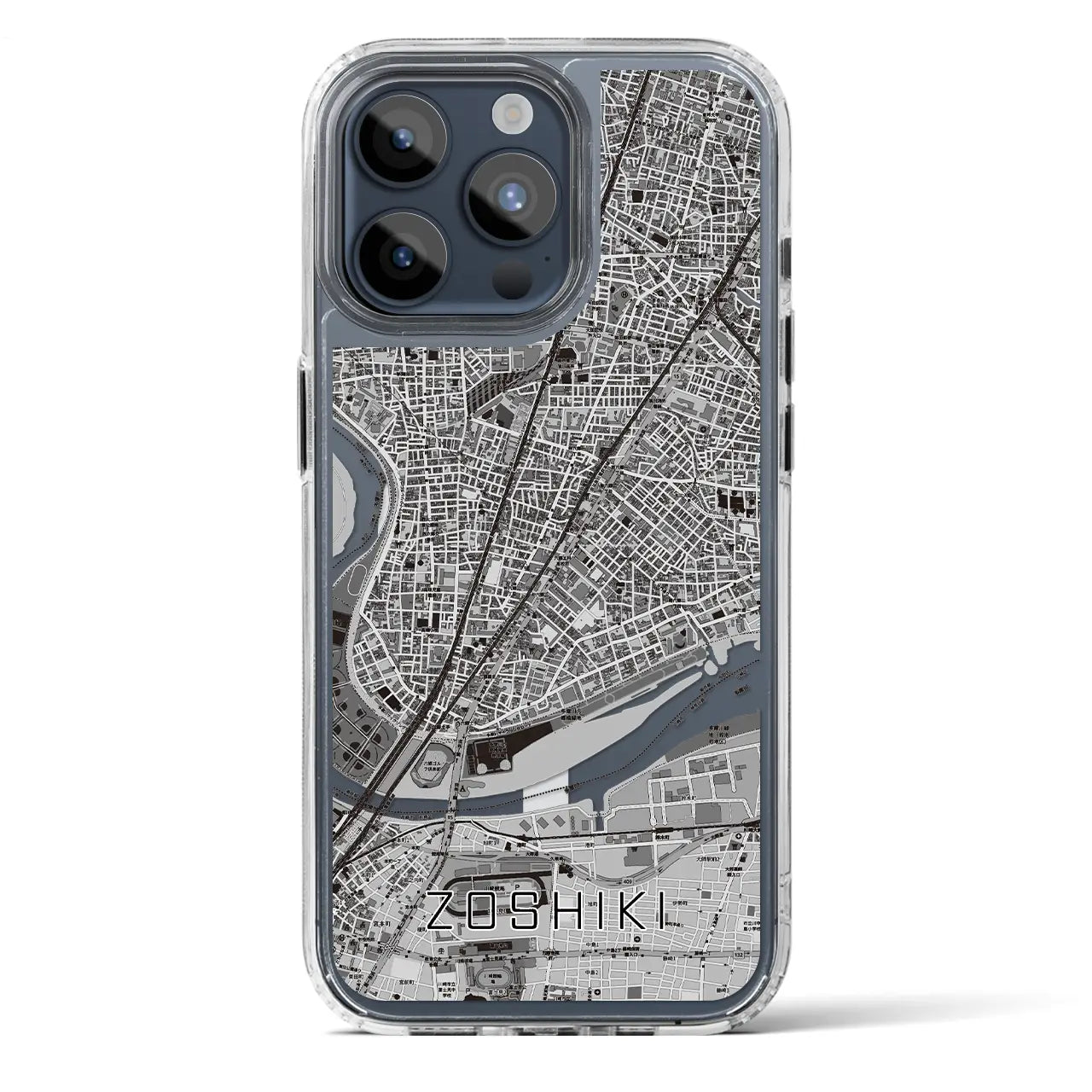 【雑色(東京都)】地図柄iPhoneケース(MagSafeタイプ)