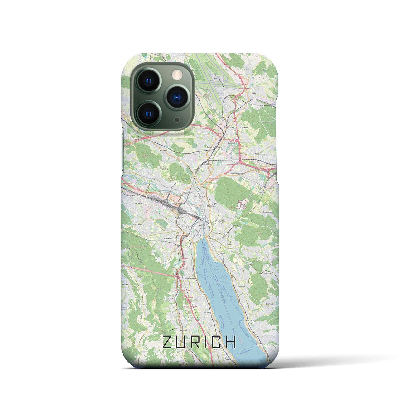 【チューリッヒ(スイス)】地図柄iPhoneケース(バックカバータイプ)