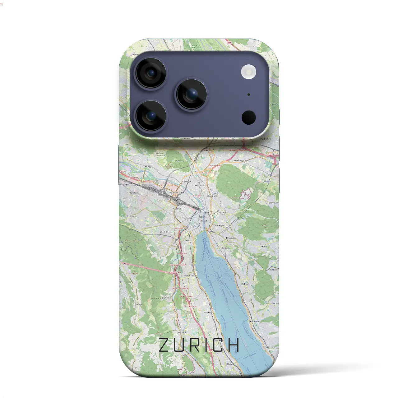 【チューリッヒ(スイス)】地図柄iPhoneケース(バックカバータイプ)