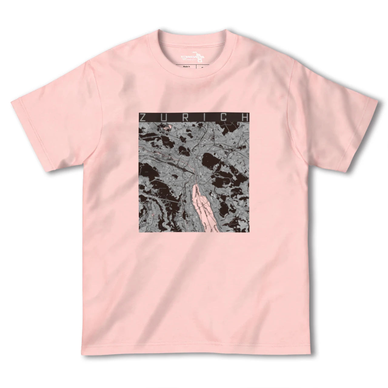 【チューリッヒ(スイス)】地図柄ヘビーウェイトTシャツ