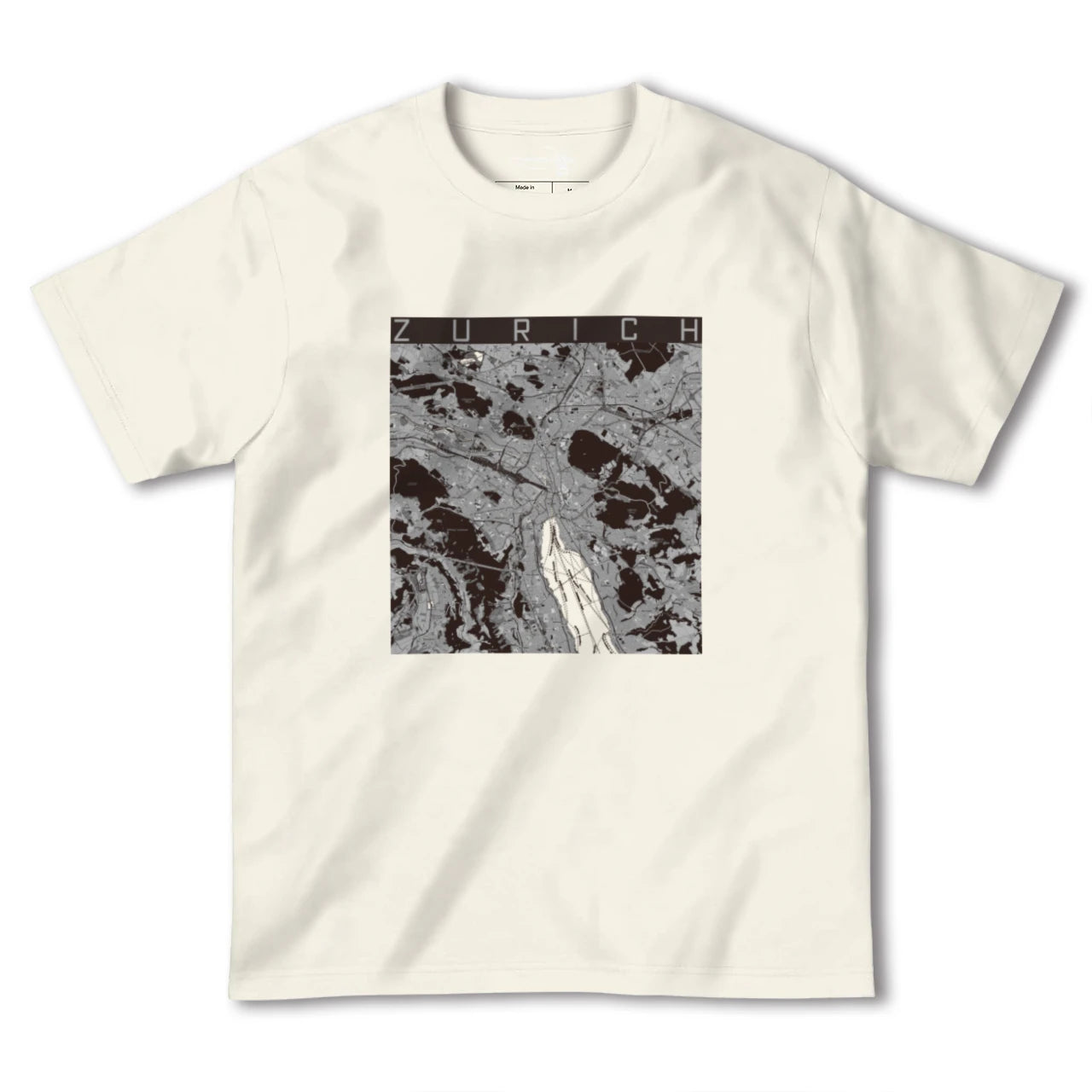 【チューリッヒ(スイス)】地図柄ヘビーウェイトTシャツ