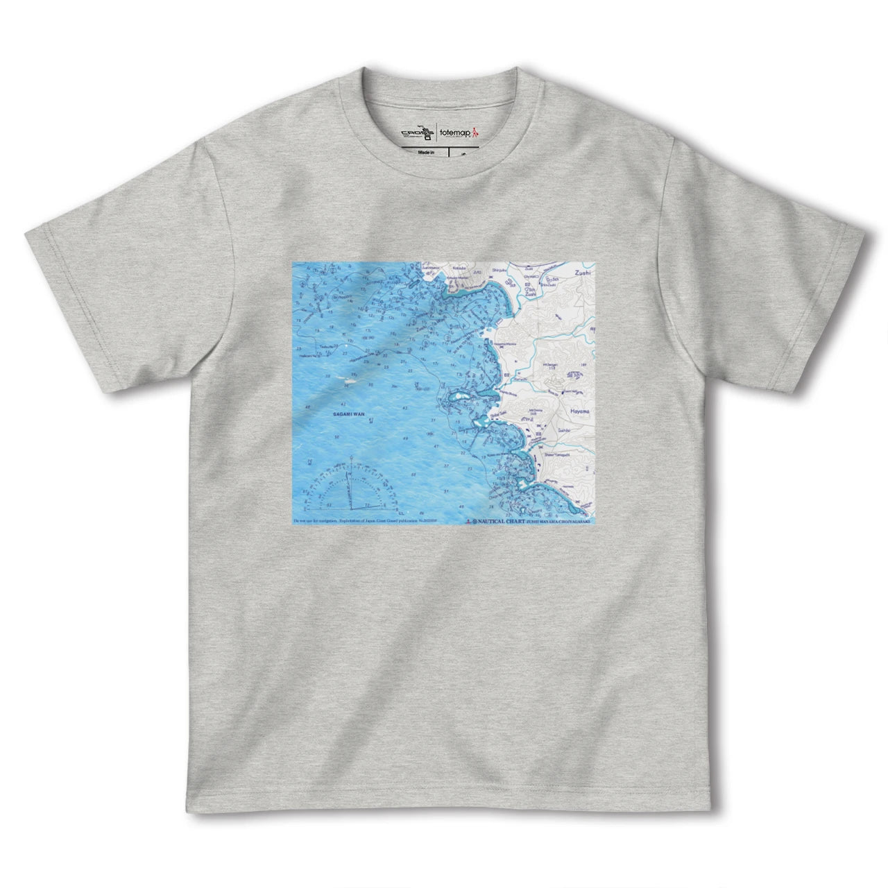 【逗子ー葉山ー長者ヶ崎(神奈川県)】海図Tシャツ