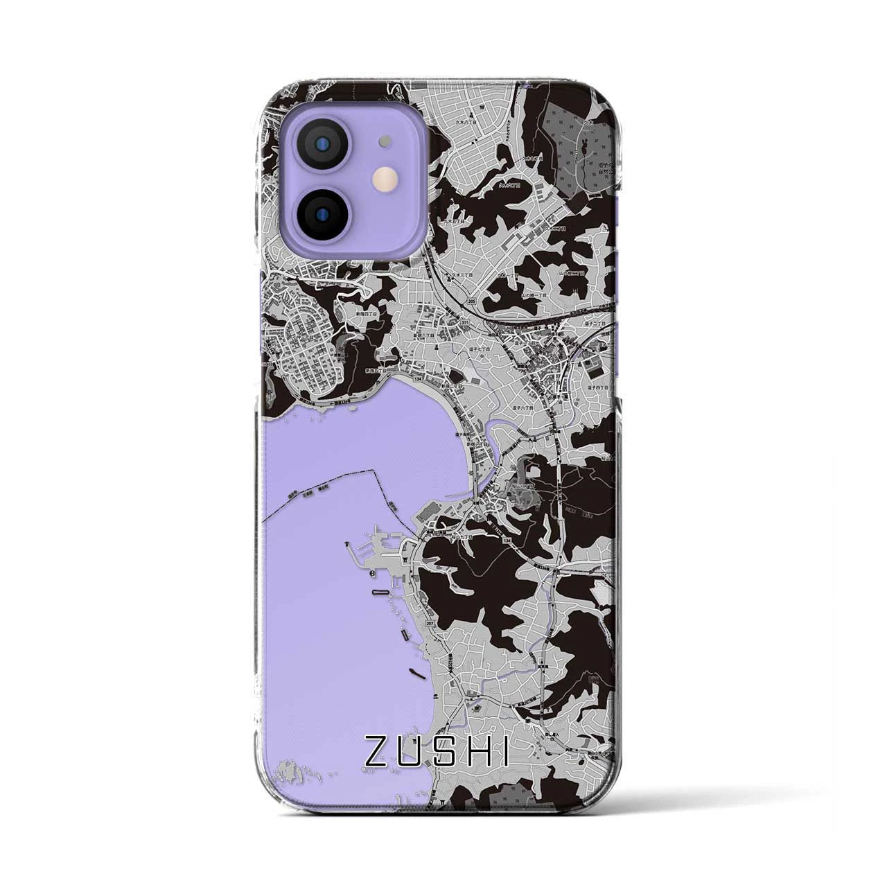 【逗子(神奈川県)】地図柄iPhoneケース(クリアタイプ)