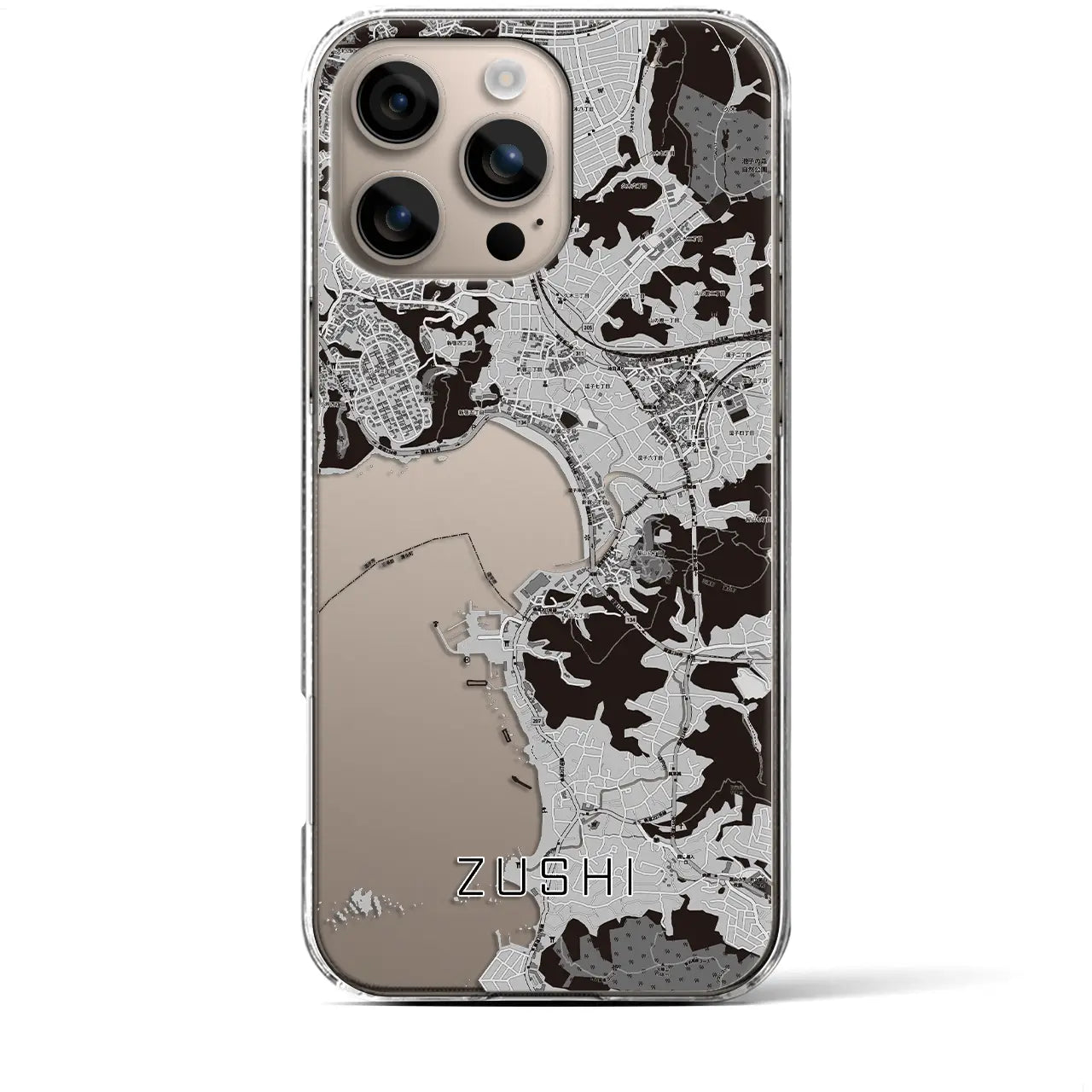 【逗子(神奈川県)】地図柄iPhoneケース(クリアタイプ)