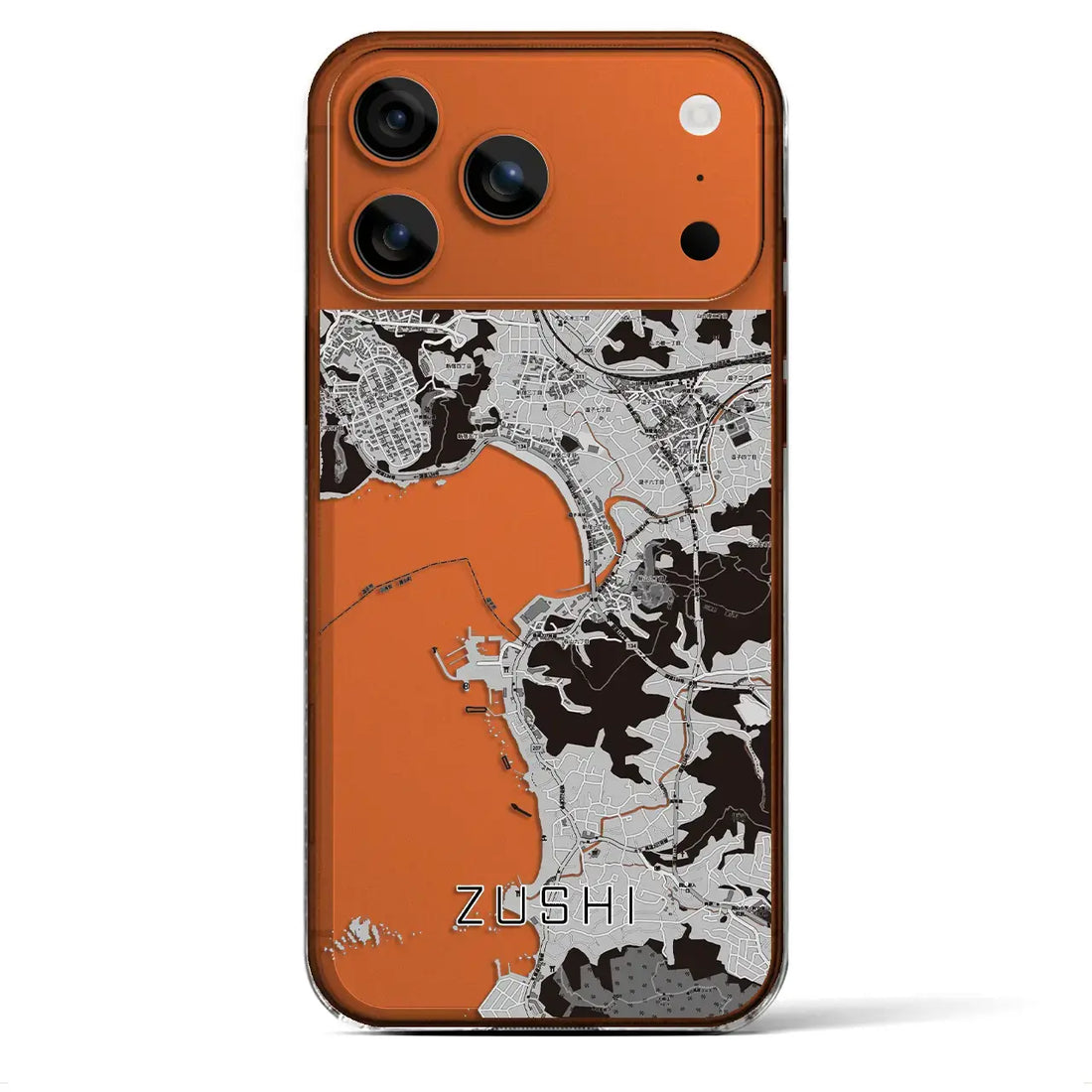 【逗子(神奈川県)】地図柄iPhoneケース(クリアタイプ)