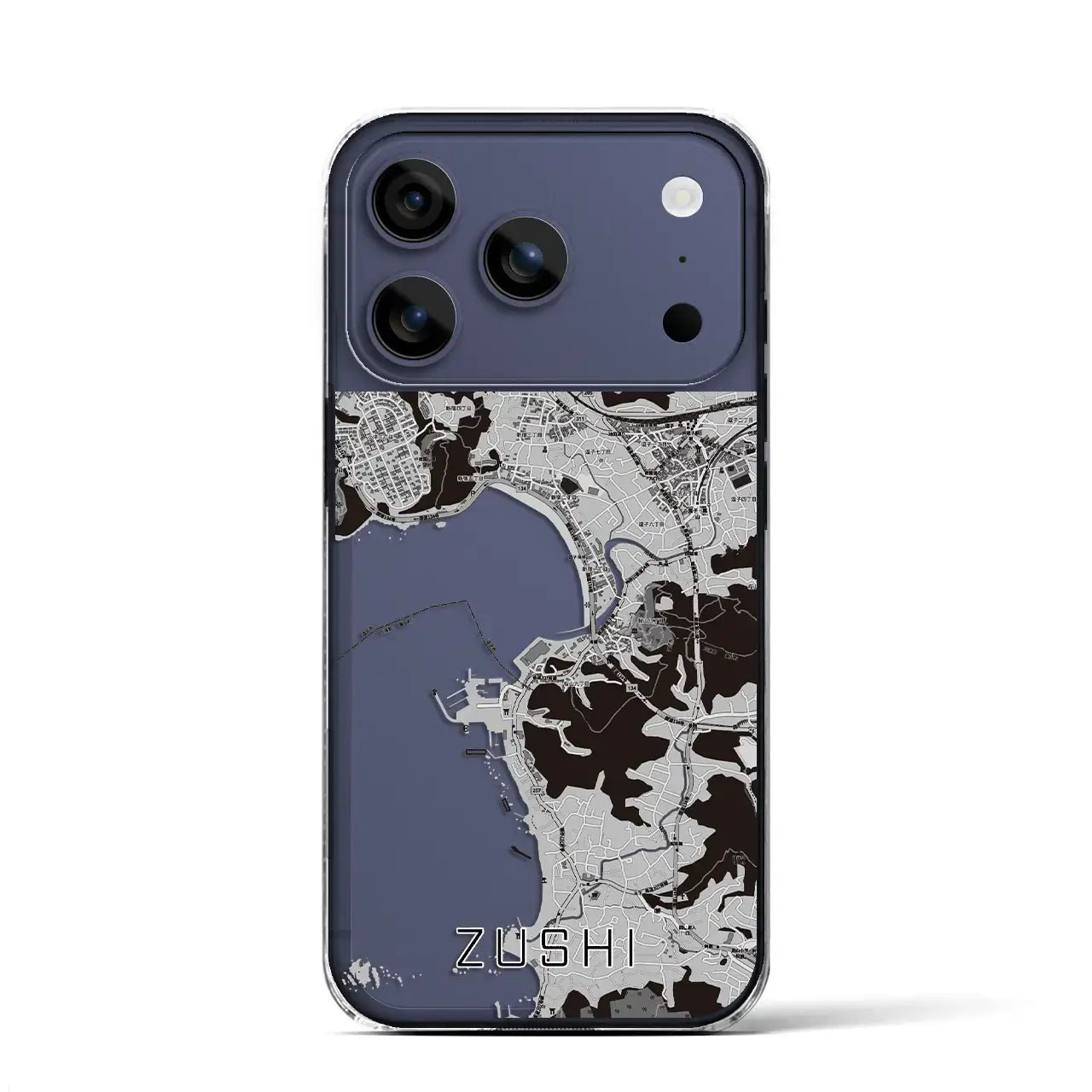 【逗子(神奈川県)】地図柄iPhoneケース(クリアタイプ)