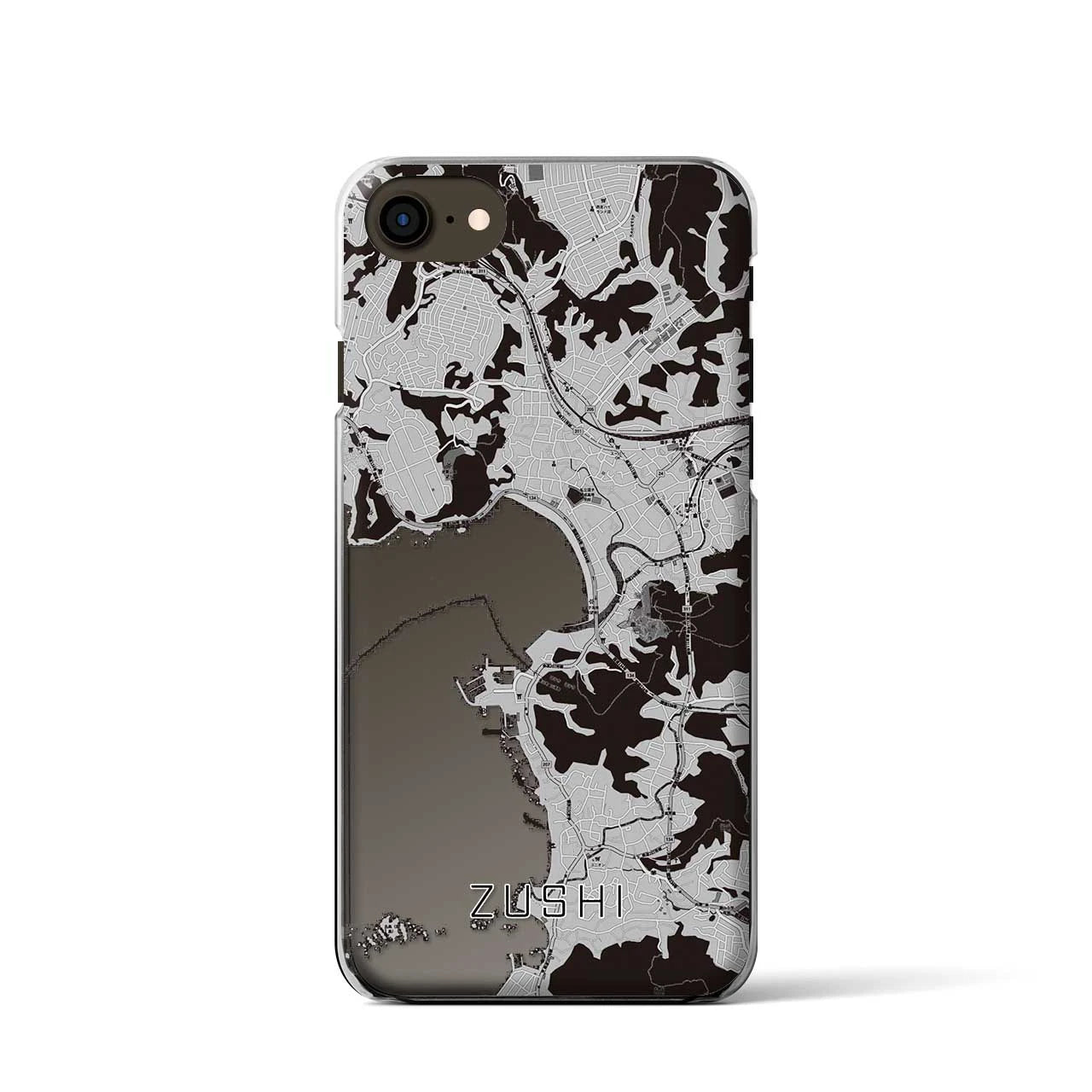 【逗子(神奈川県)】地図柄iPhoneケース(クリアタイプ)