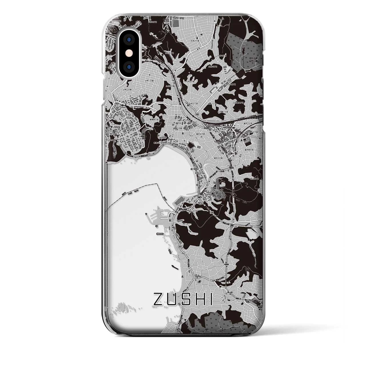【逗子(神奈川県)】地図柄iPhoneケース(クリアタイプ)