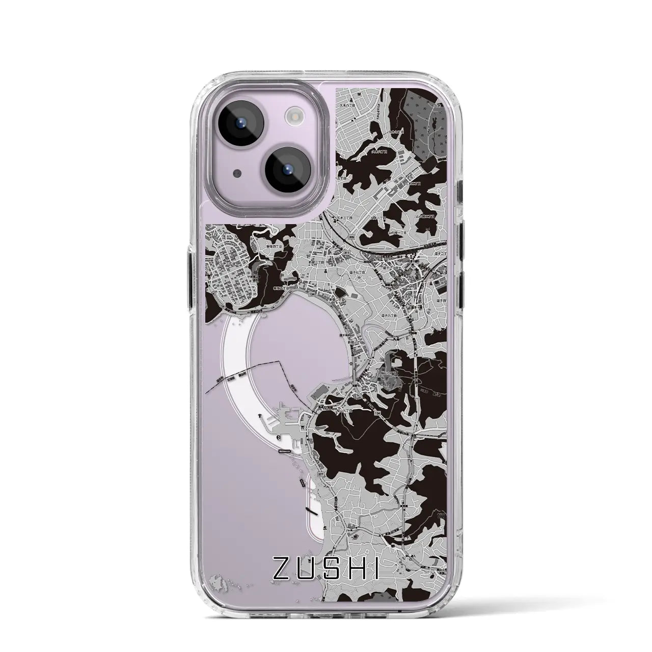 【逗子(神奈川県)】地図柄iPhoneケース(MagSafeタイプ)