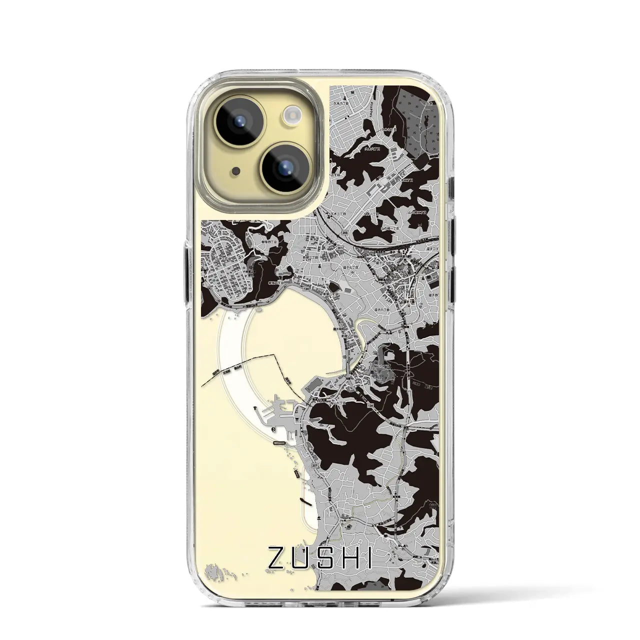 【逗子(神奈川県)】地図柄iPhoneケース(MagSafeタイプ)