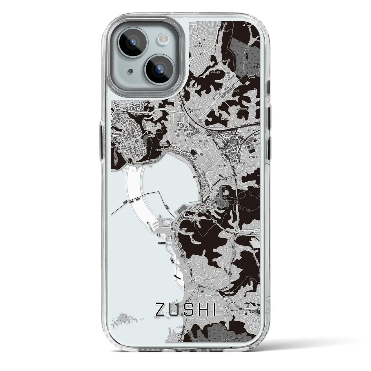 【逗子(神奈川県)】地図柄iPhoneケース(MagSafeタイプ)