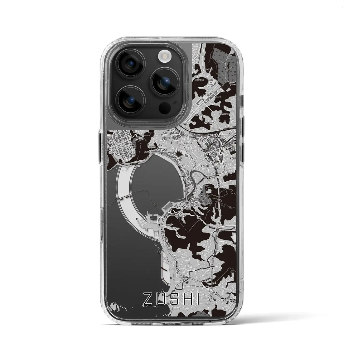 【逗子(神奈川県)】地図柄iPhoneケース(MagSafeタイプ)