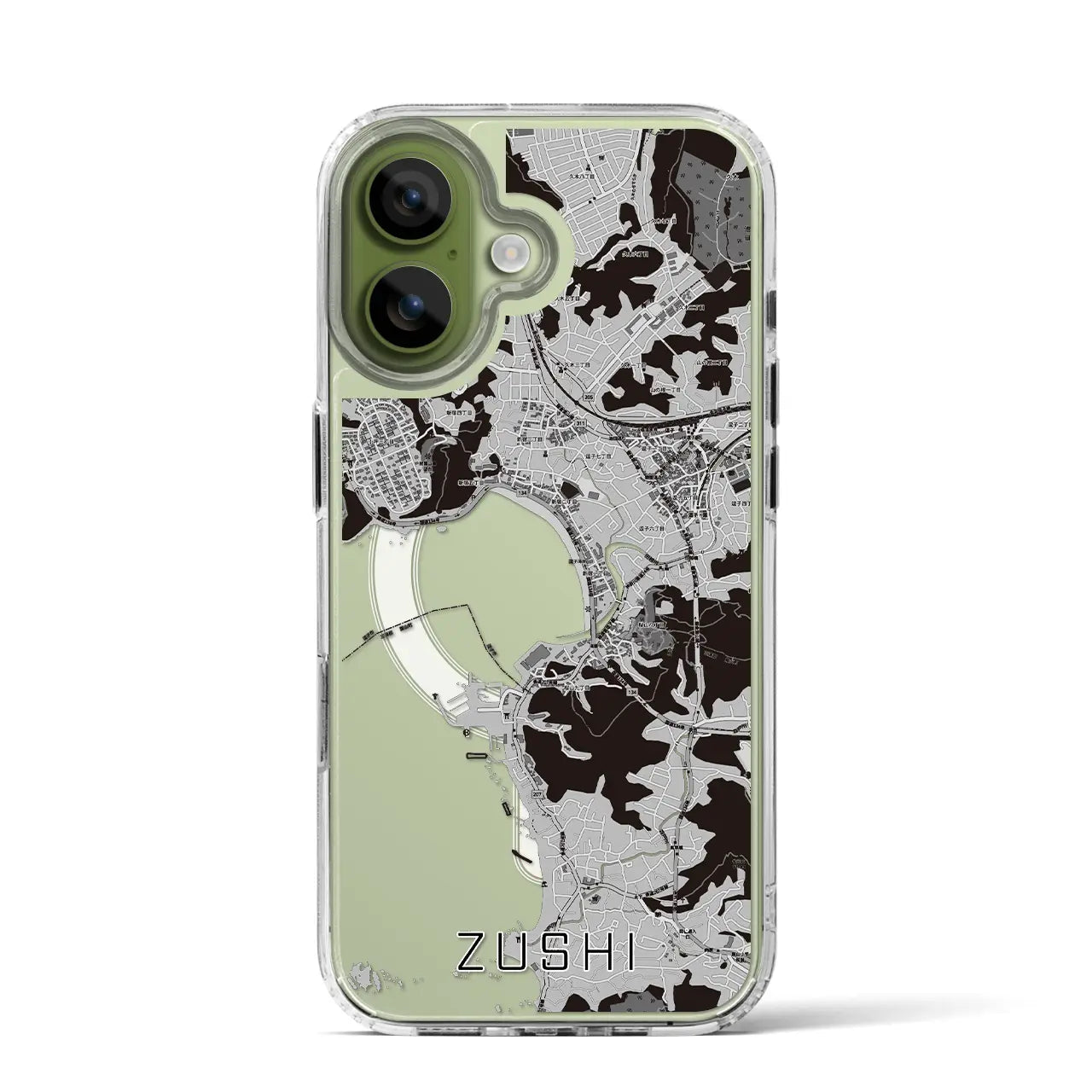 【逗子(神奈川県)】地図柄iPhoneケース(MagSafeタイプ)