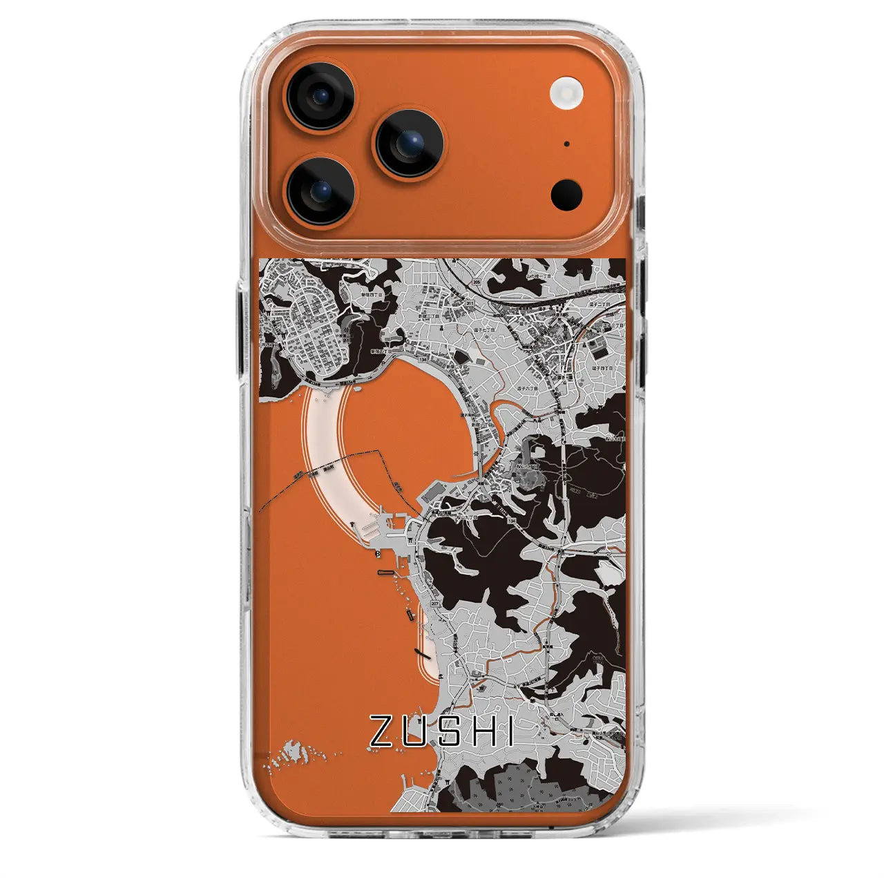 【逗子(神奈川県)】地図柄iPhoneケース(MagSafeタイプ)