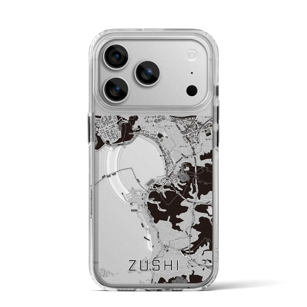 【逗子(神奈川県)】地図柄iPhoneケース(MagSafeタイプ)