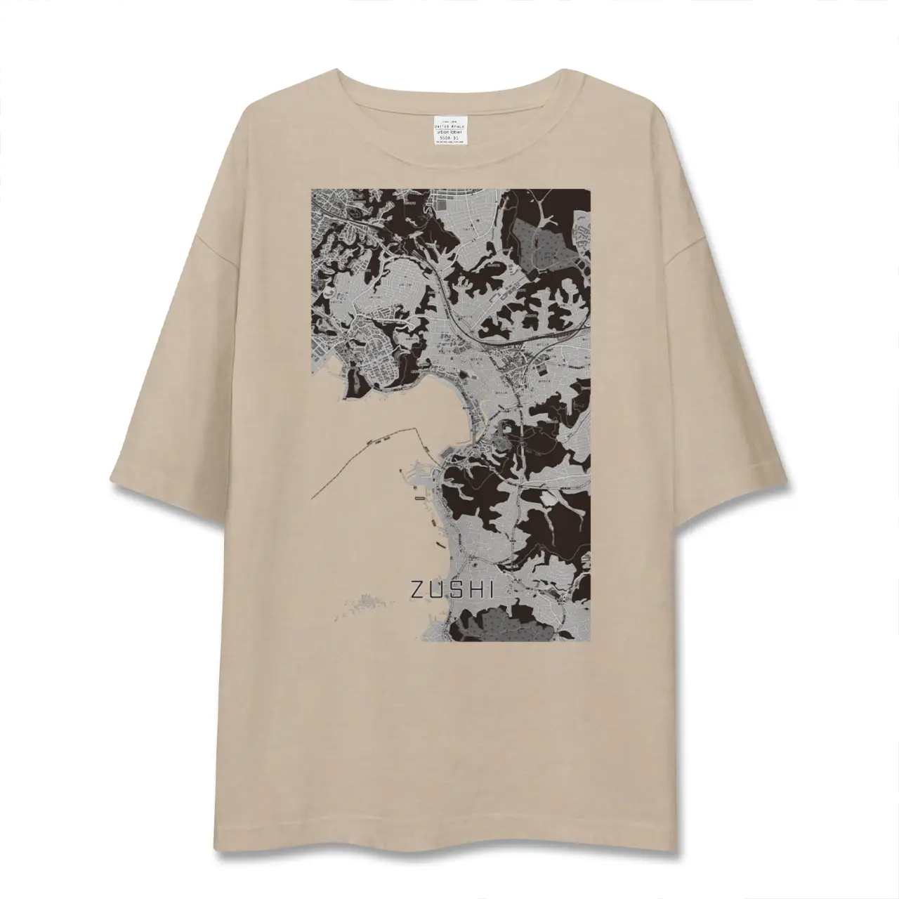 【逗子(神奈川県)】地図柄ビッグシルエットTシャツ