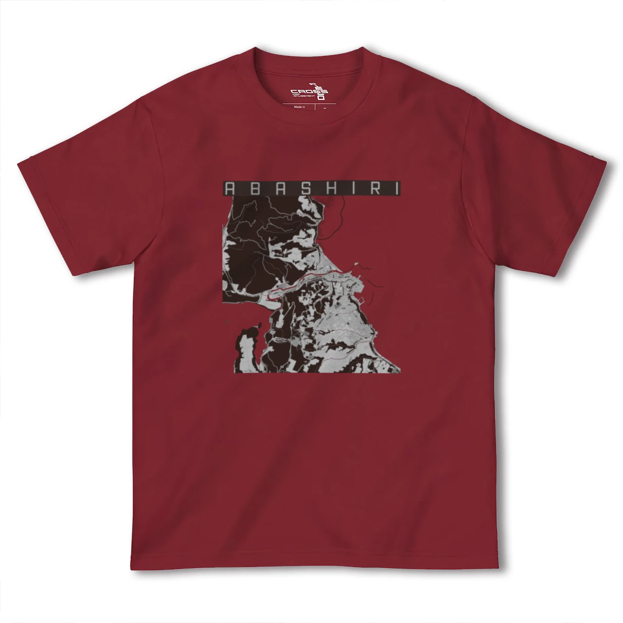 【網走(北海道)】地図柄ヘビーウェイトTシャツ