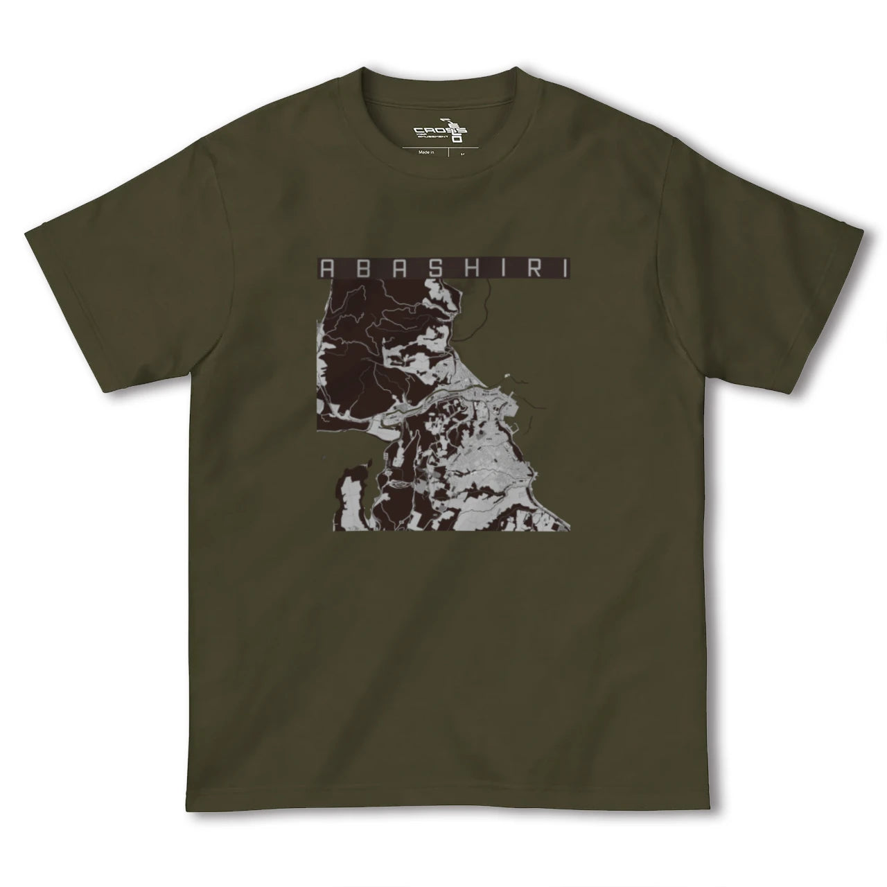【網走(北海道)】地図柄ヘビーウェイトTシャツ