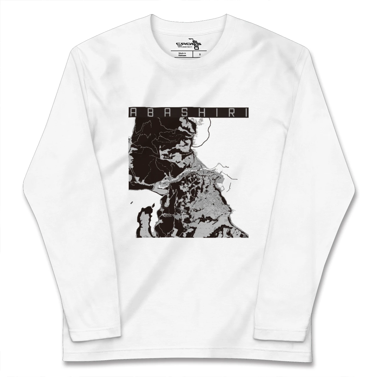 【網走(北海道)】地図柄ロングスリーブTシャツ
