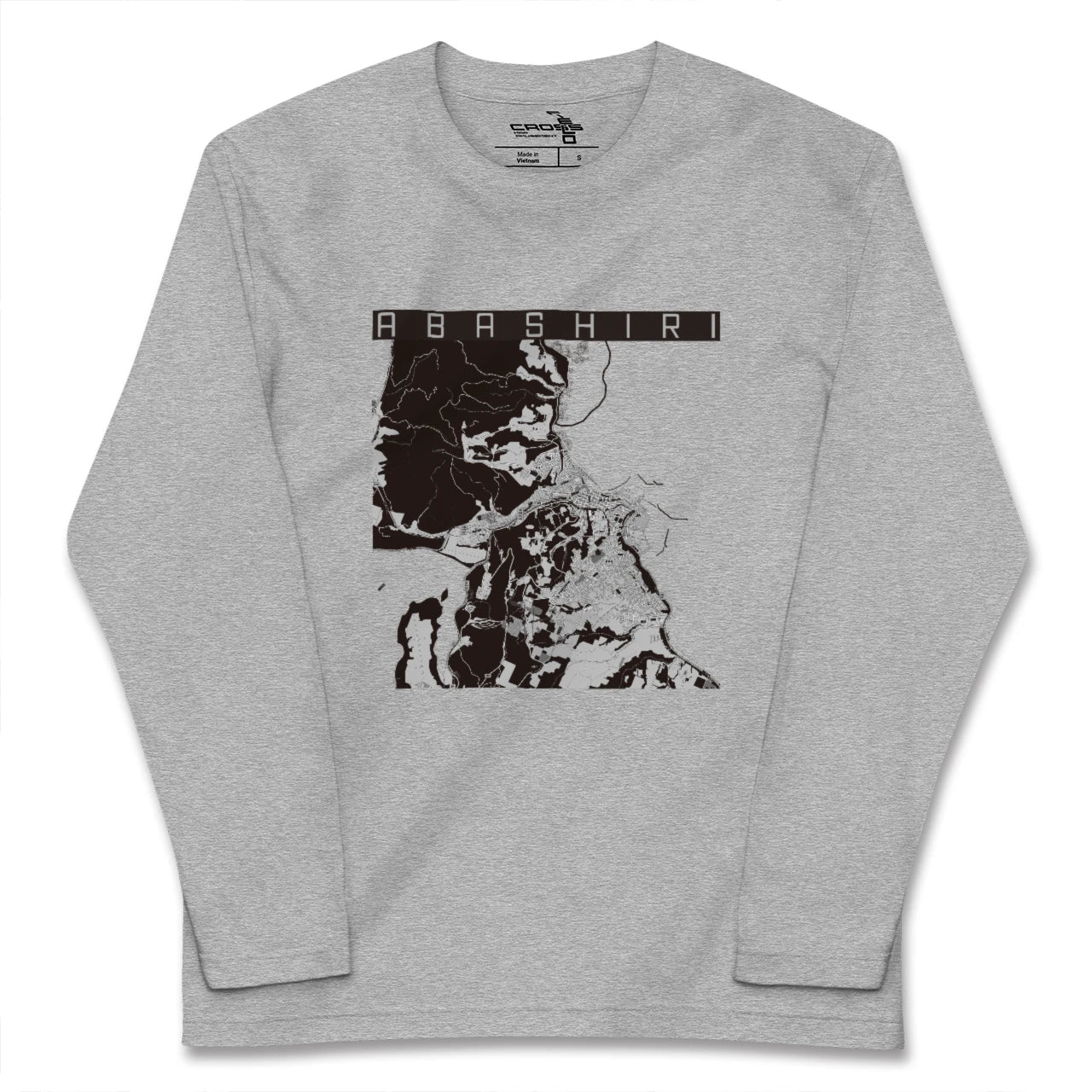 【網走(北海道)】地図柄ロングスリーブTシャツ