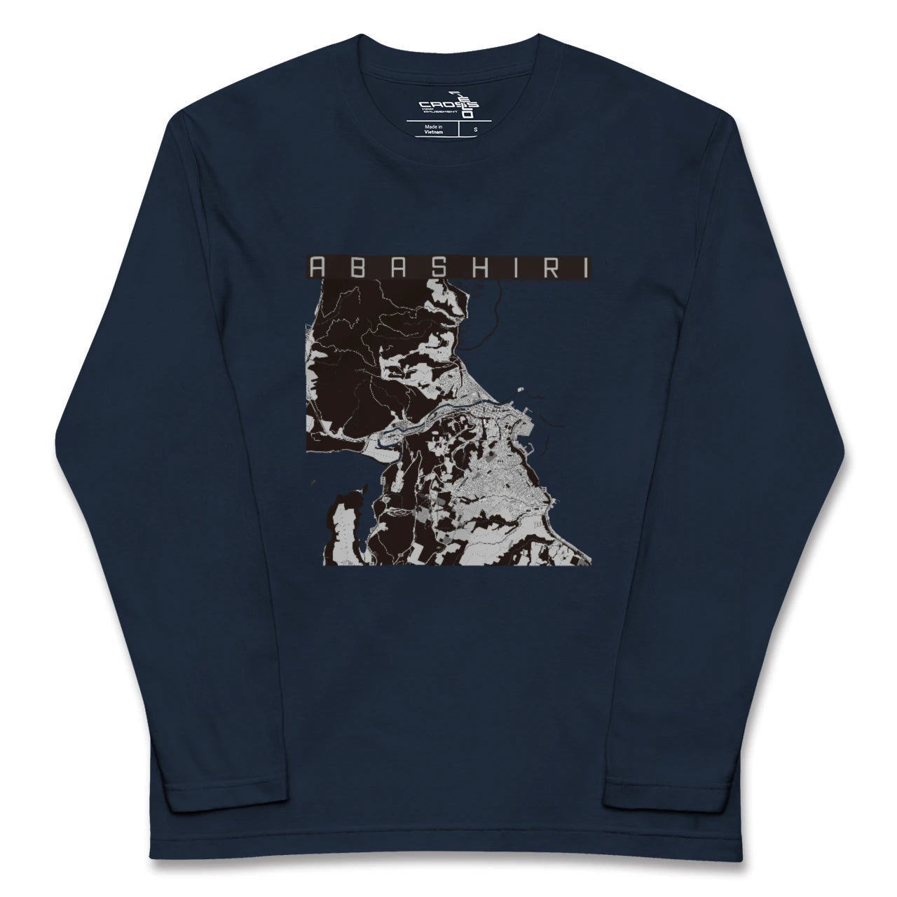 【網走(北海道)】地図柄ロングスリーブTシャツ