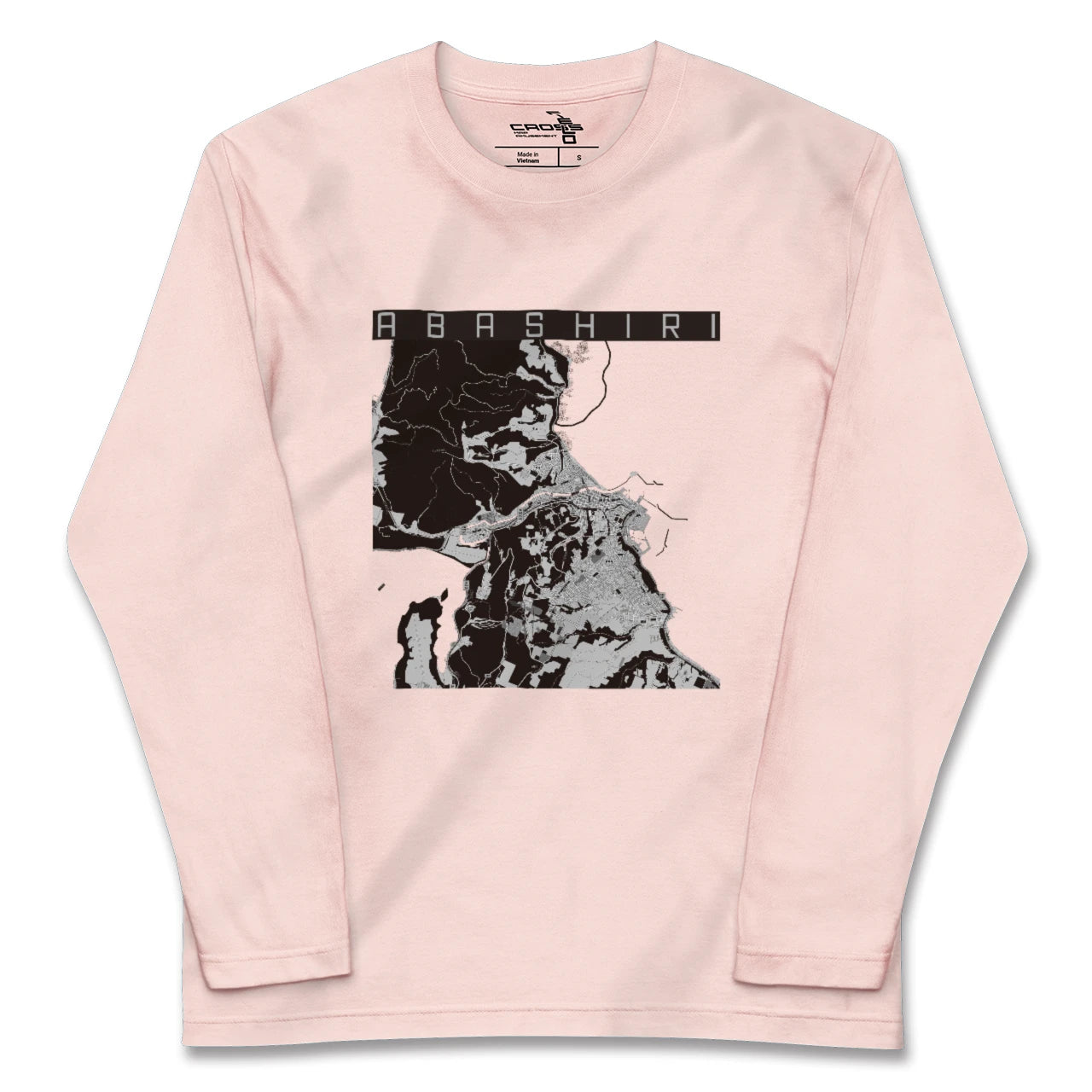 【網走(北海道)】地図柄ロングスリーブTシャツ