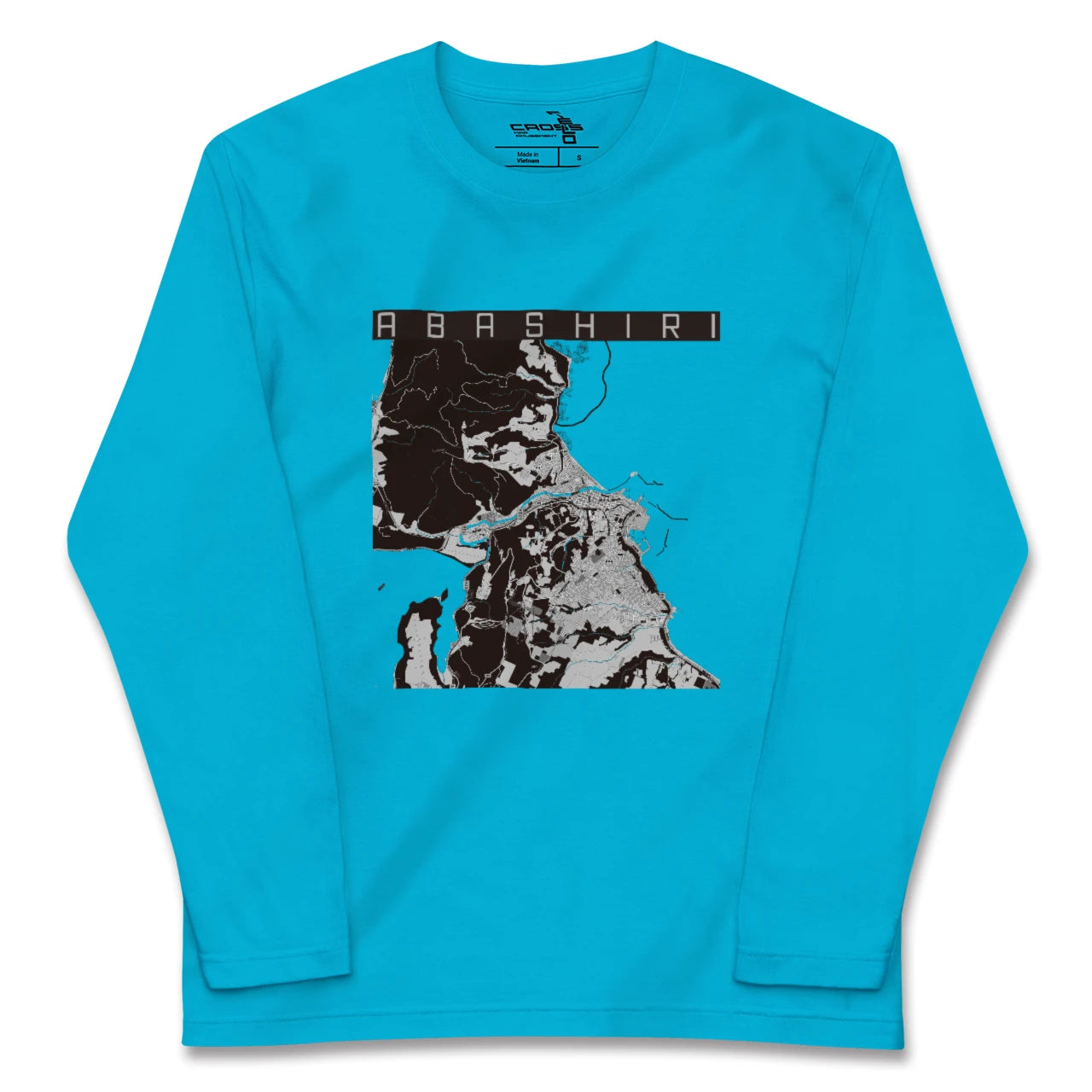 【網走(北海道)】地図柄ロングスリーブTシャツ