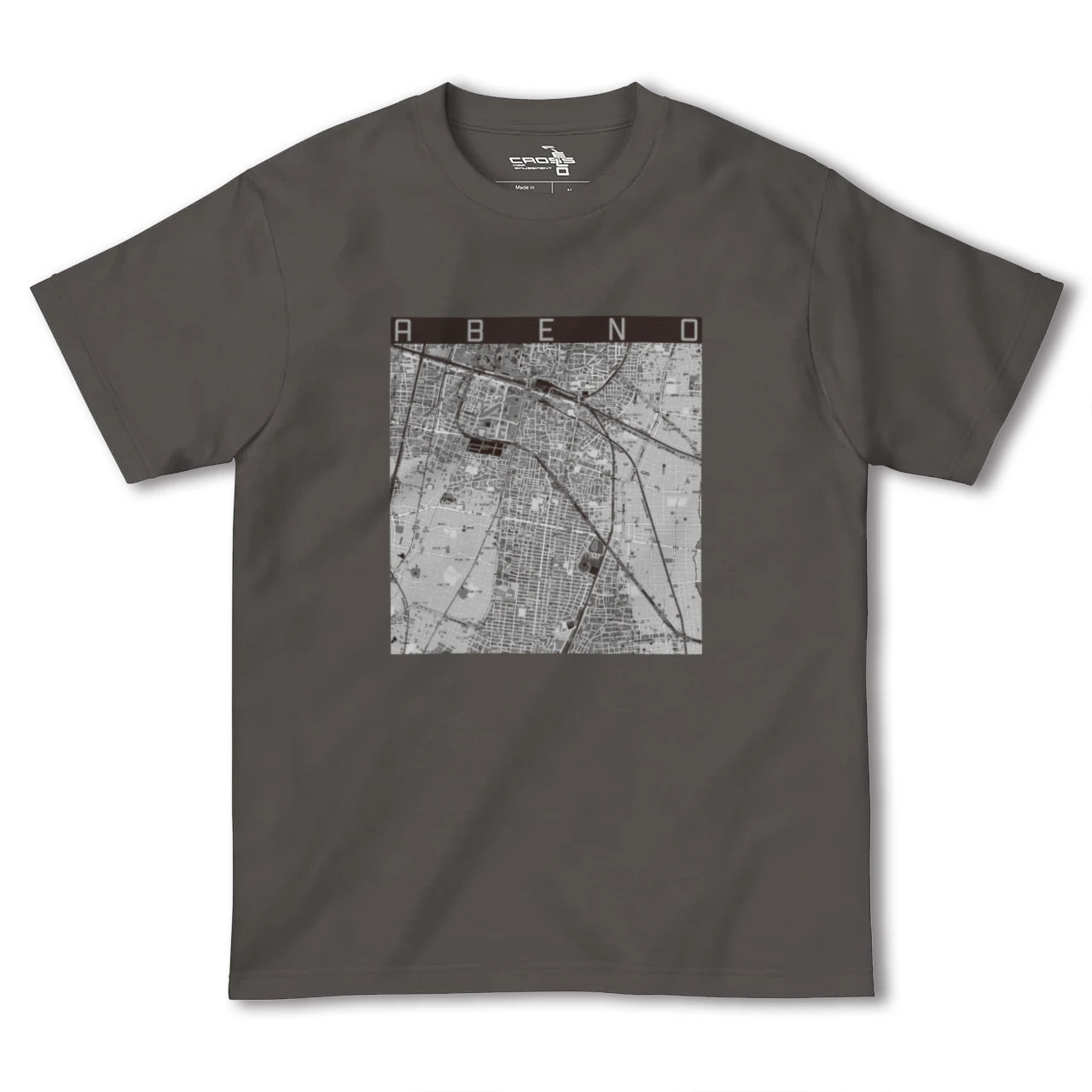 【阿倍野(大阪府)】地図柄ヘビーウェイトTシャツ