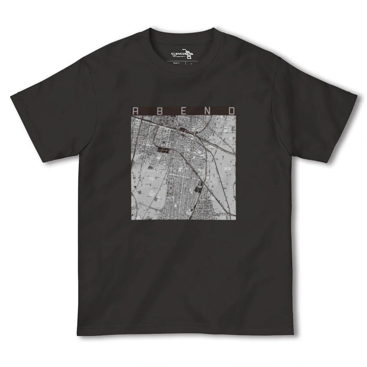 【阿倍野(大阪府)】地図柄ヘビーウェイトTシャツ