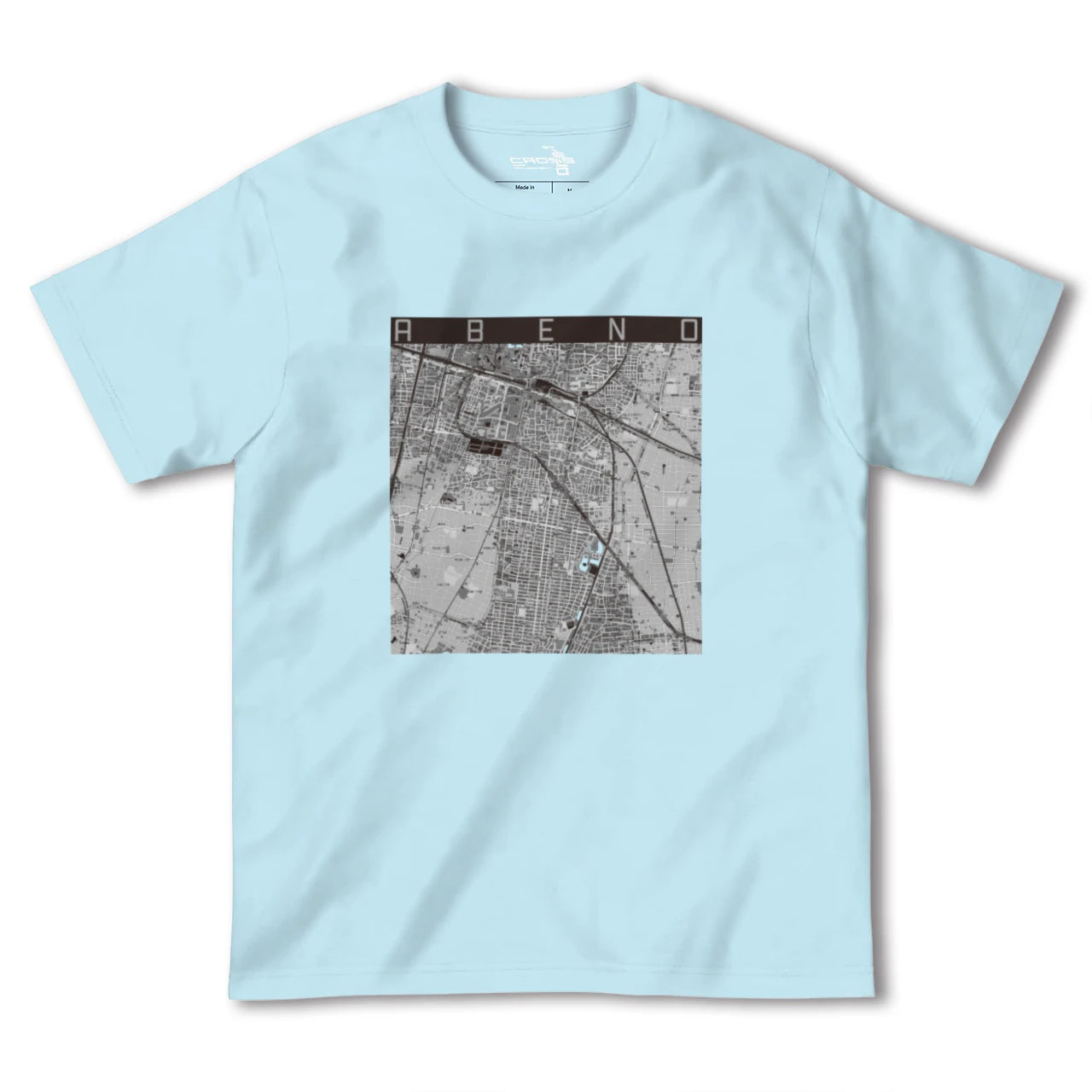 【阿倍野(大阪府)】地図柄ヘビーウェイトTシャツ