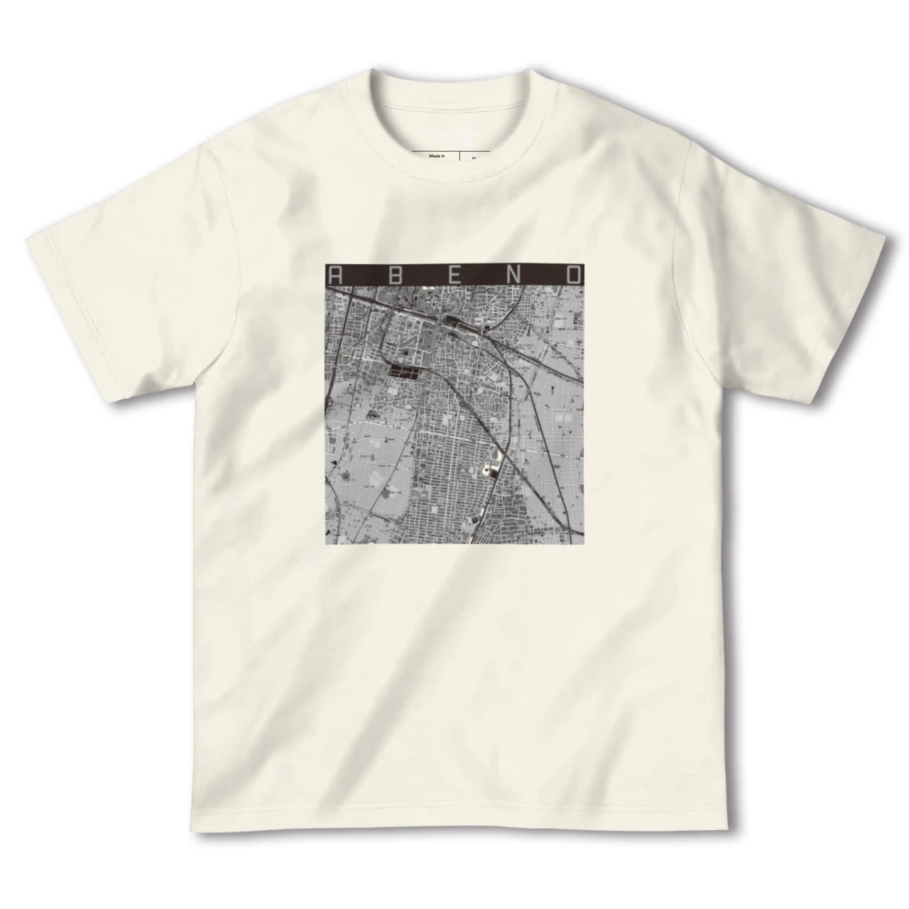 【阿倍野(大阪府)】地図柄ヘビーウェイトTシャツ