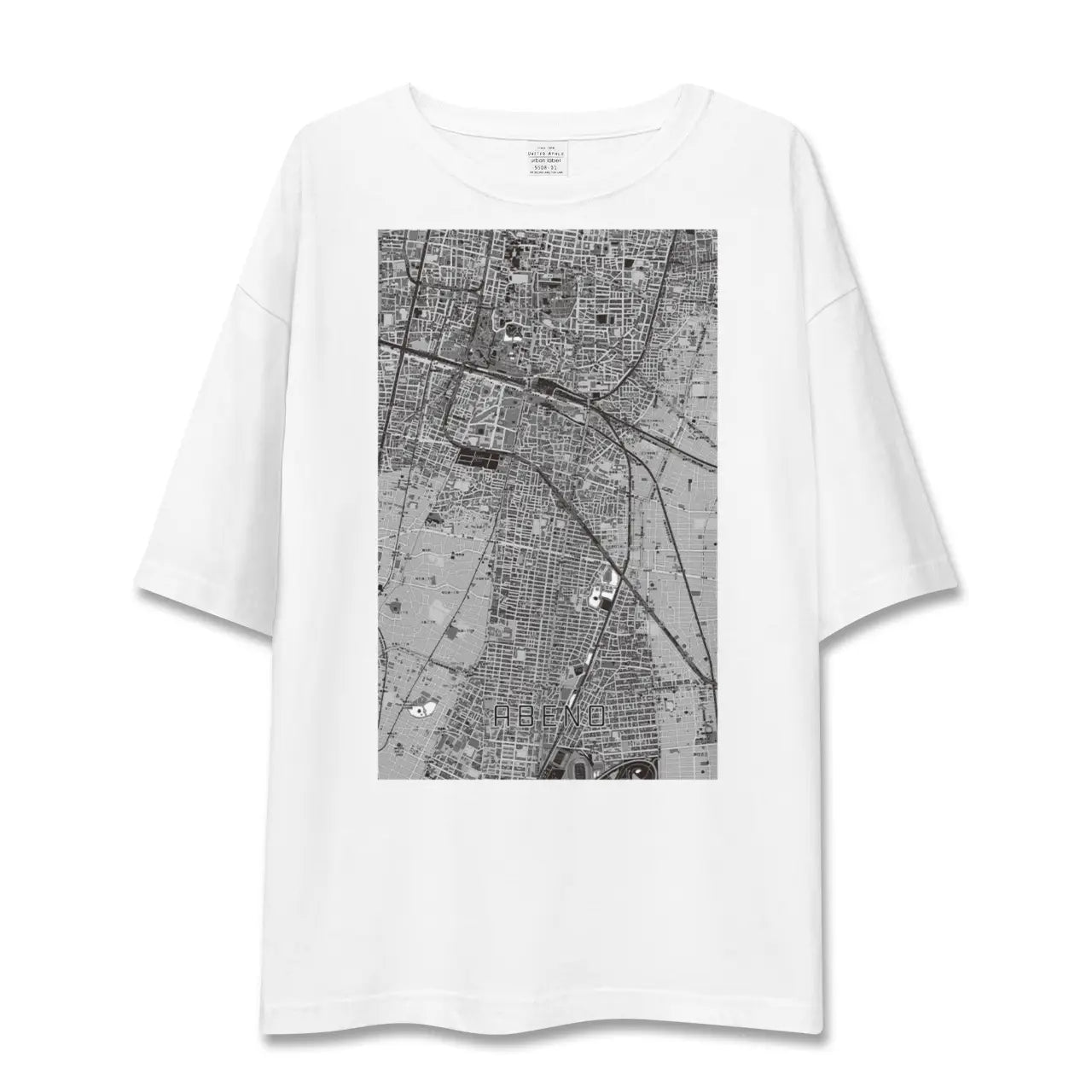 【阿倍野(大阪府)】地図柄ビッグシルエットTシャツ