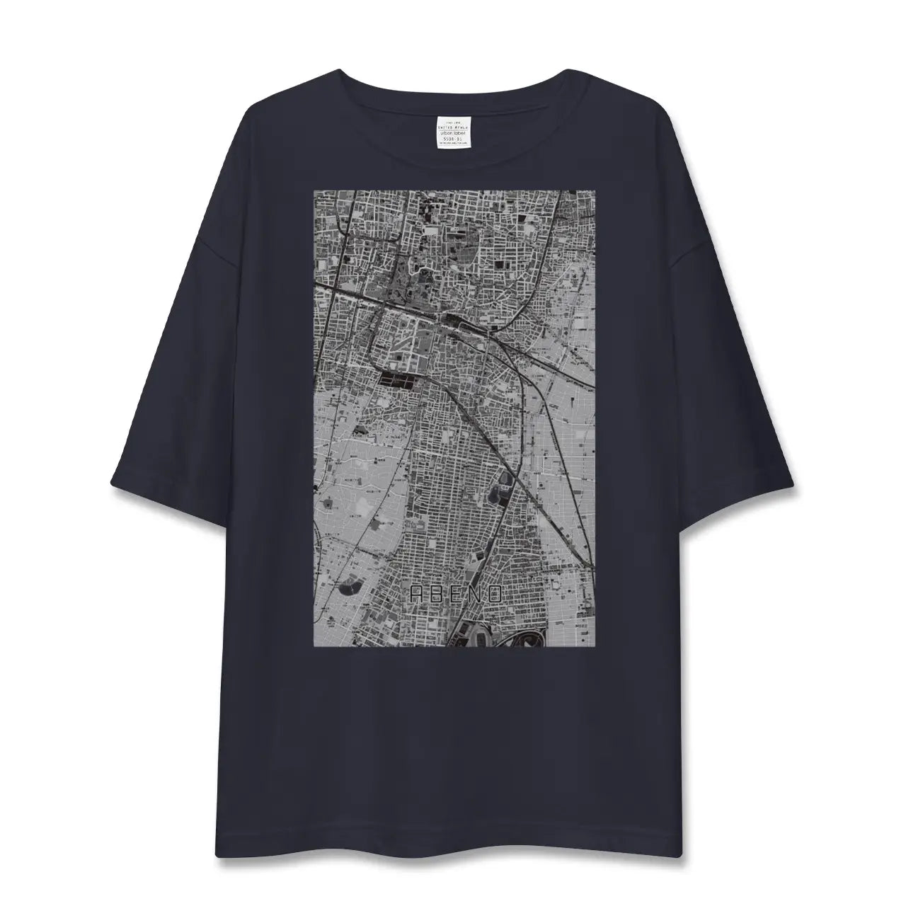 【阿倍野(大阪府)】地図柄ビッグシルエットTシャツ