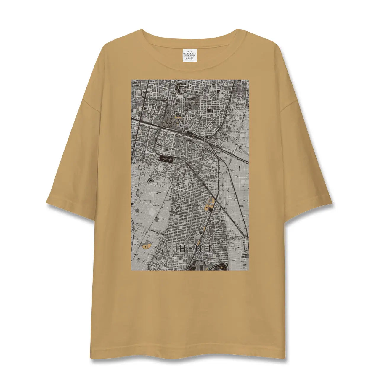【阿倍野(大阪府)】地図柄ビッグシルエットTシャツ