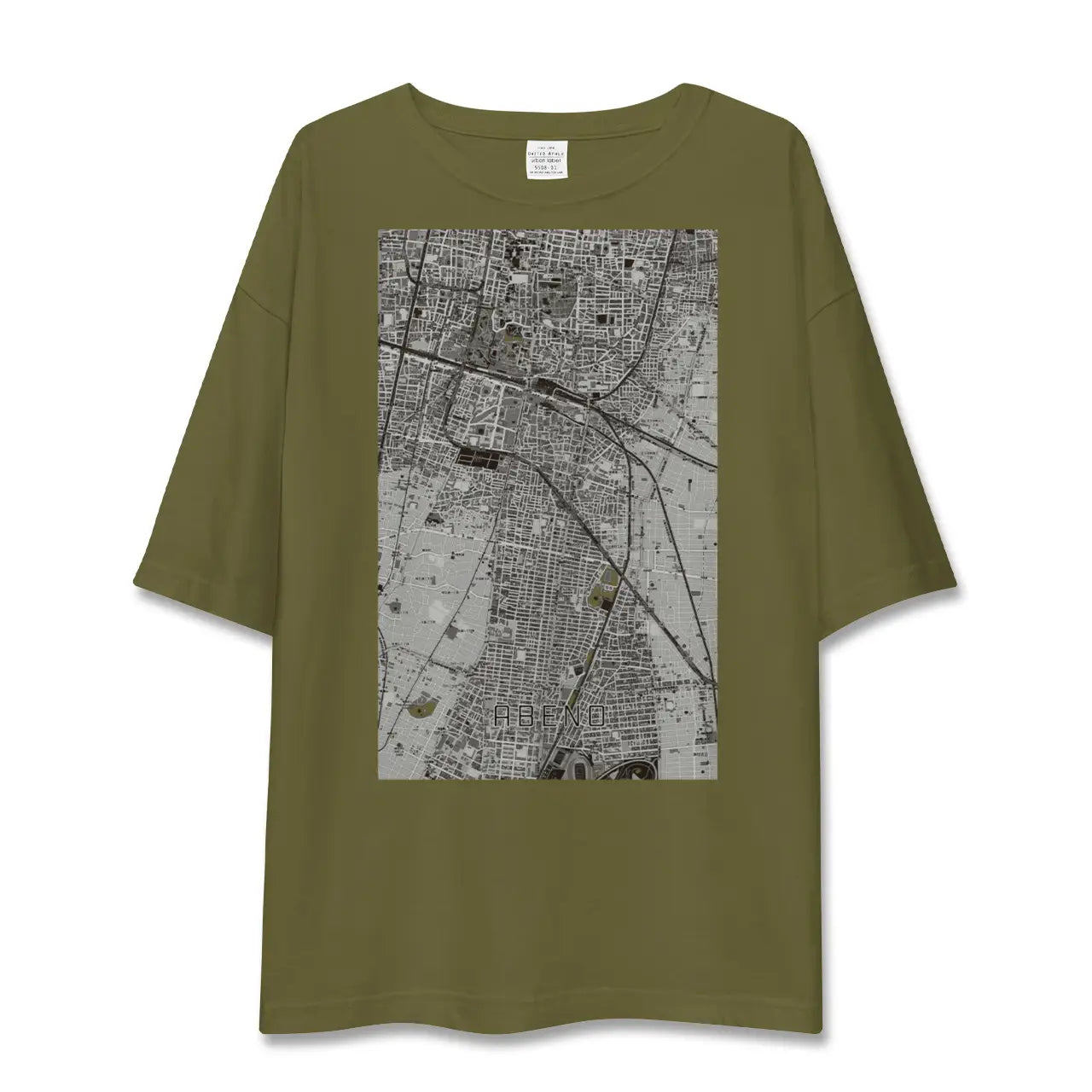 【阿倍野(大阪府)】地図柄ビッグシルエットTシャツ