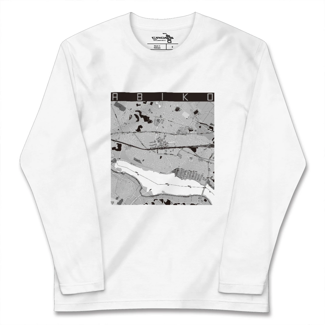 【我孫子(千葉県)】地図柄ロングスリーブTシャツ