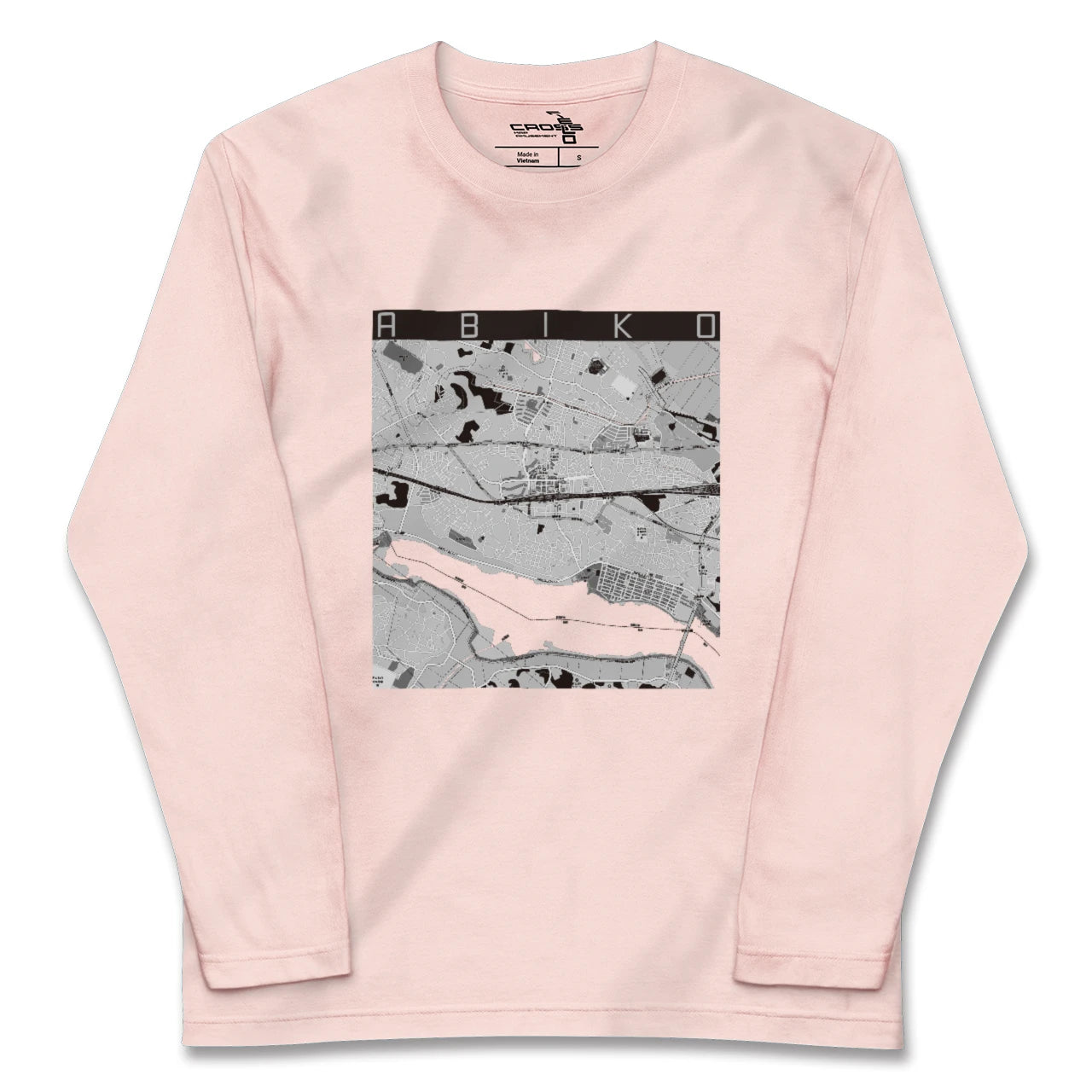 【我孫子(千葉県)】地図柄ロングスリーブTシャツ