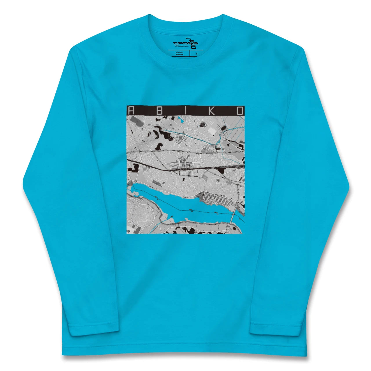 【我孫子(千葉県)】地図柄ロングスリーブTシャツ