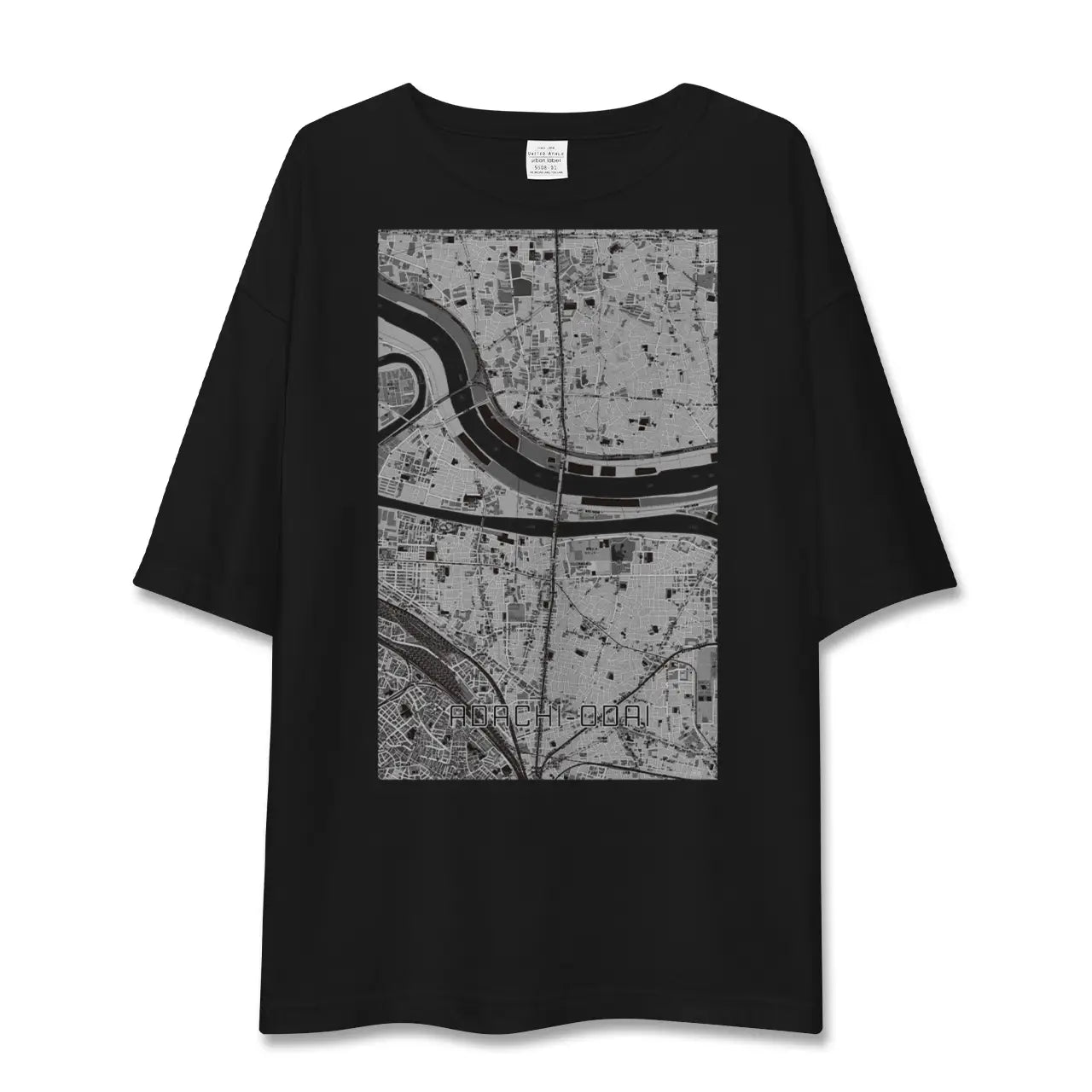 【足立小台(東京都)】地図柄ビッグシルエットTシャツ