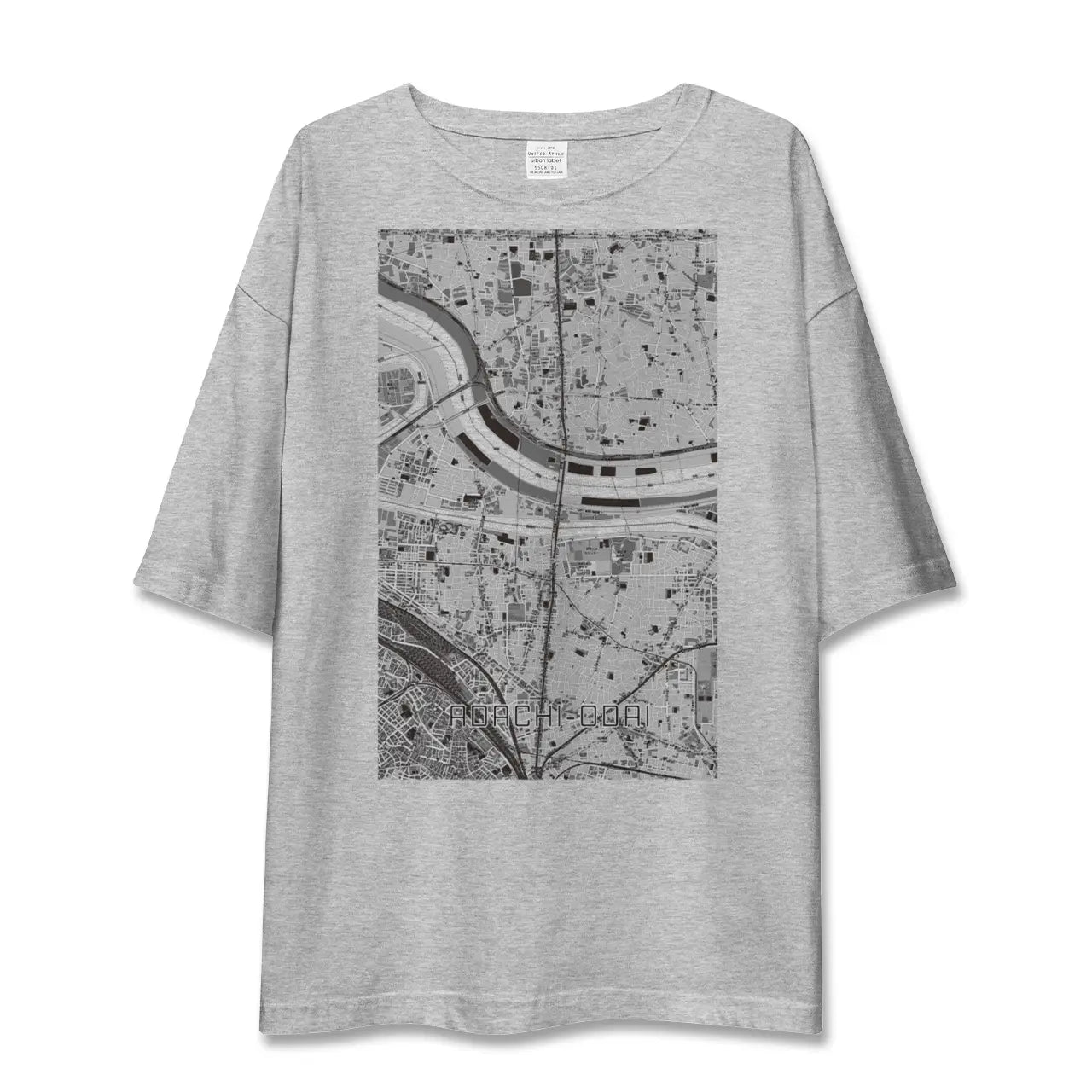 【足立小台(東京都)】地図柄ビッグシルエットTシャツ