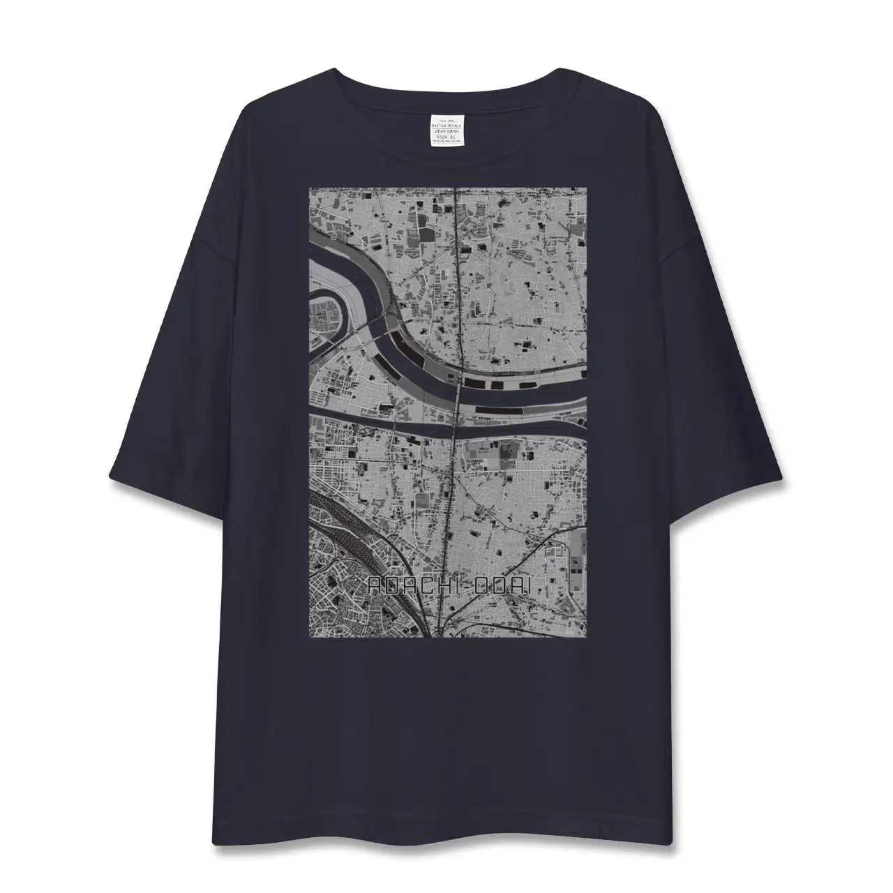 【足立小台(東京都)】地図柄ビッグシルエットTシャツ