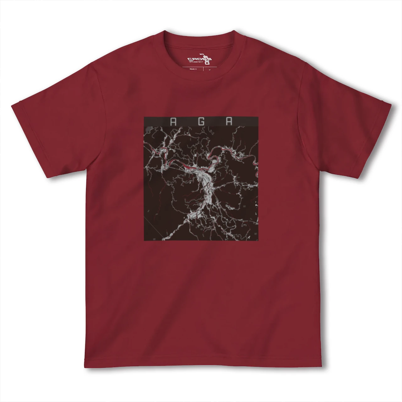 【阿賀(新潟県)】地図柄ヘビーウェイトTシャツ