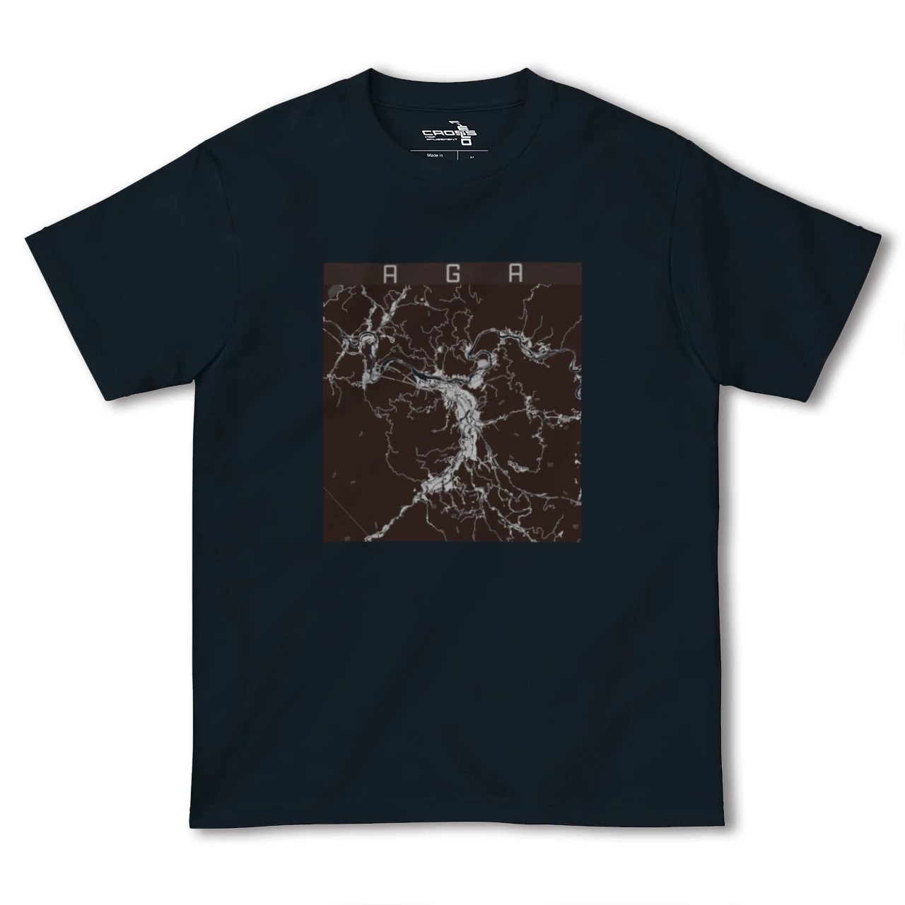 【阿賀(新潟県)】地図柄ヘビーウェイトTシャツ