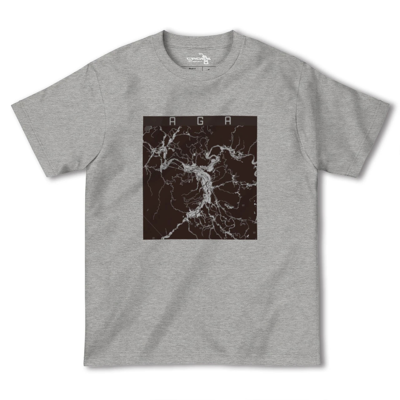 【阿賀(新潟県)】地図柄ヘビーウェイトTシャツ