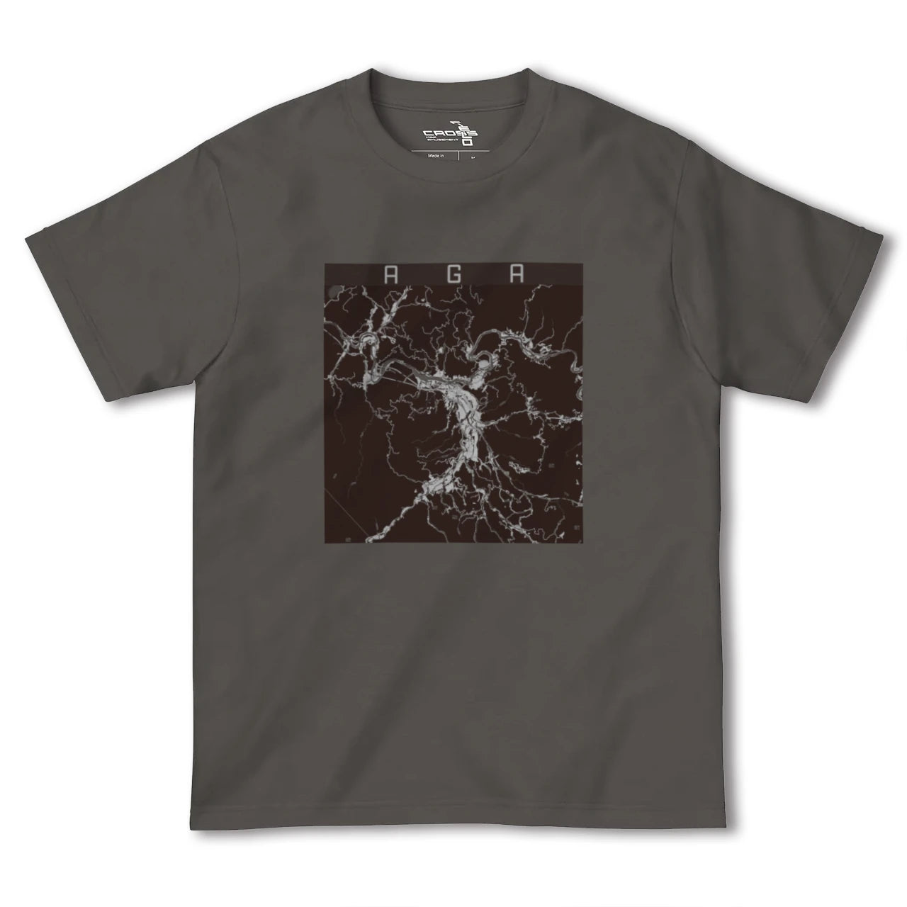 【阿賀(新潟県)】地図柄ヘビーウェイトTシャツ
