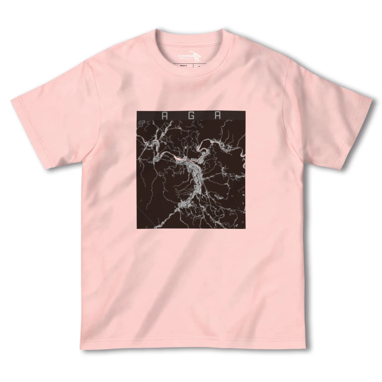 【阿賀(新潟県)】地図柄ヘビーウェイトTシャツ