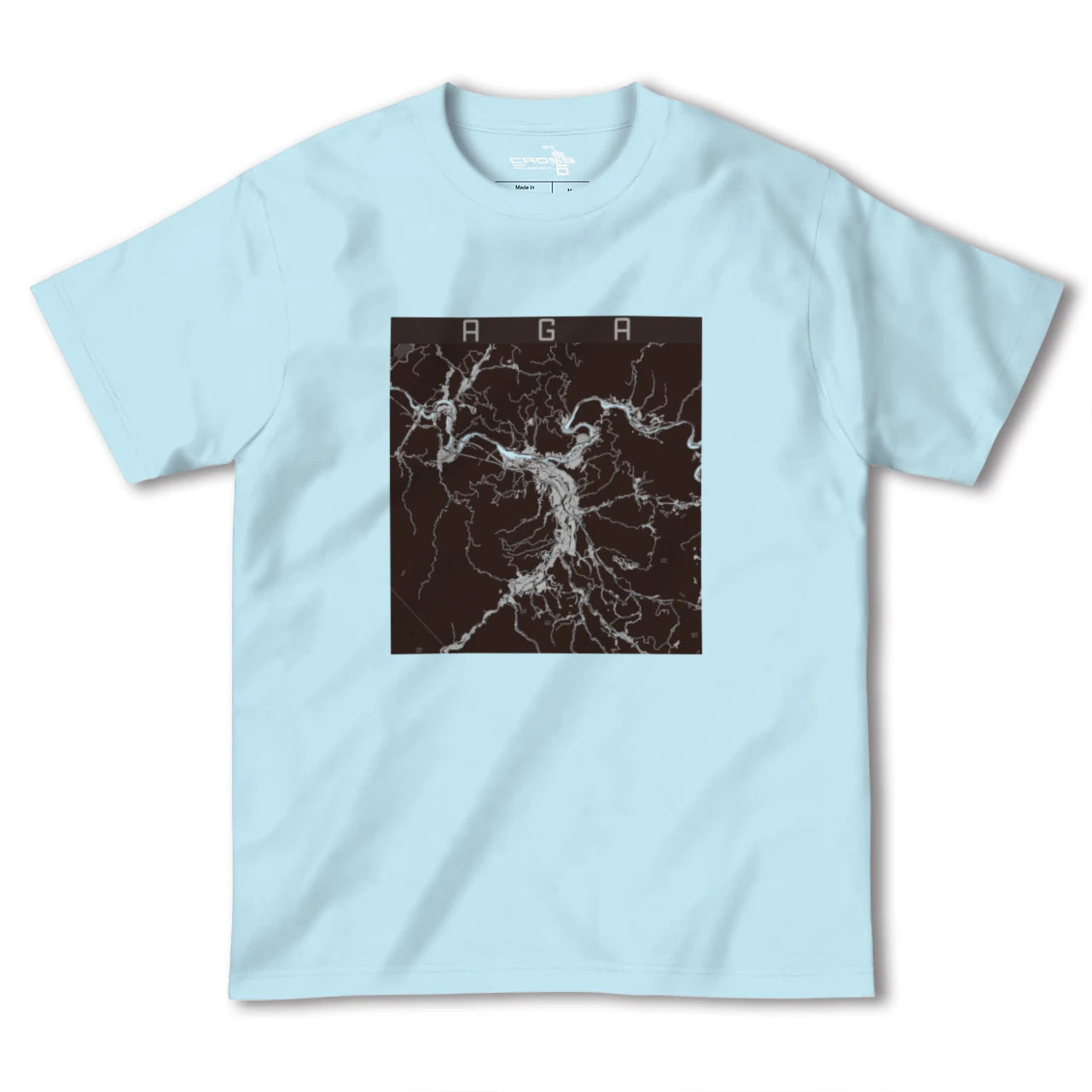 【阿賀(新潟県)】地図柄ヘビーウェイトTシャツ