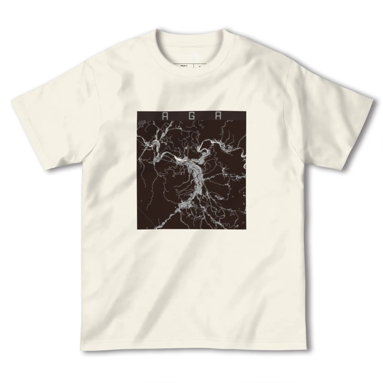 【阿賀(新潟県)】地図柄ヘビーウェイトTシャツ